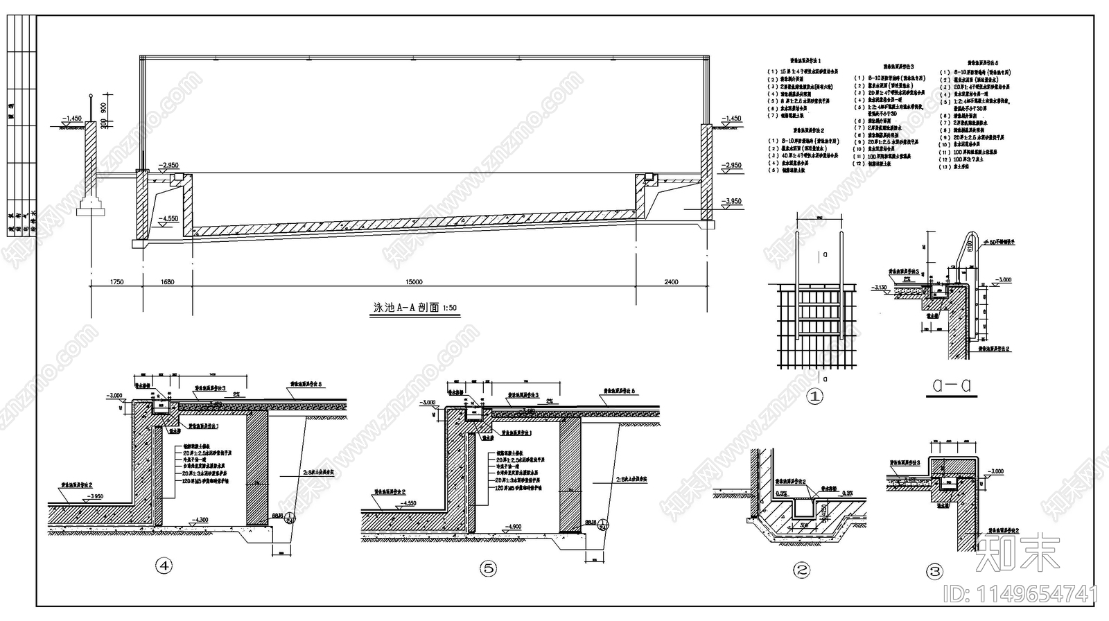 一套仿古豪华别墅建筑cad施工图下载【ID:1149654741】