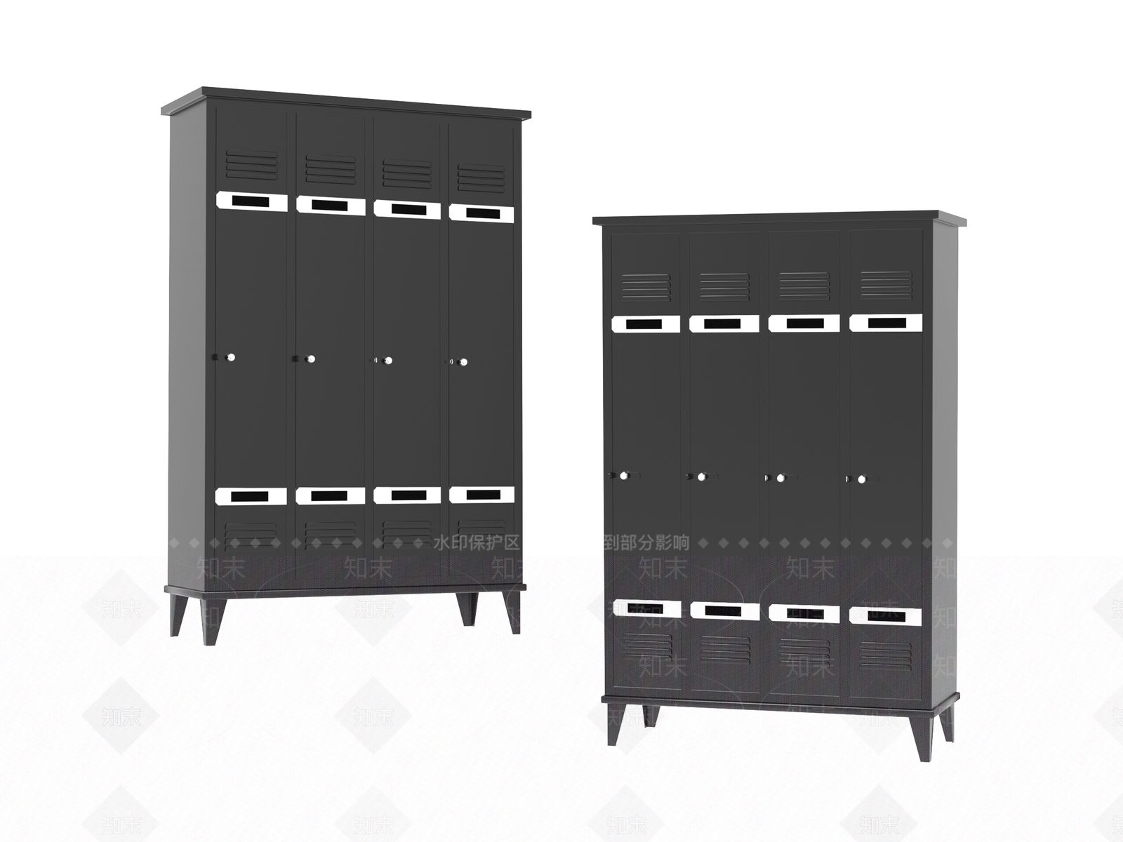 现代铁皮柜子3D模型下载【ID:1149656891】