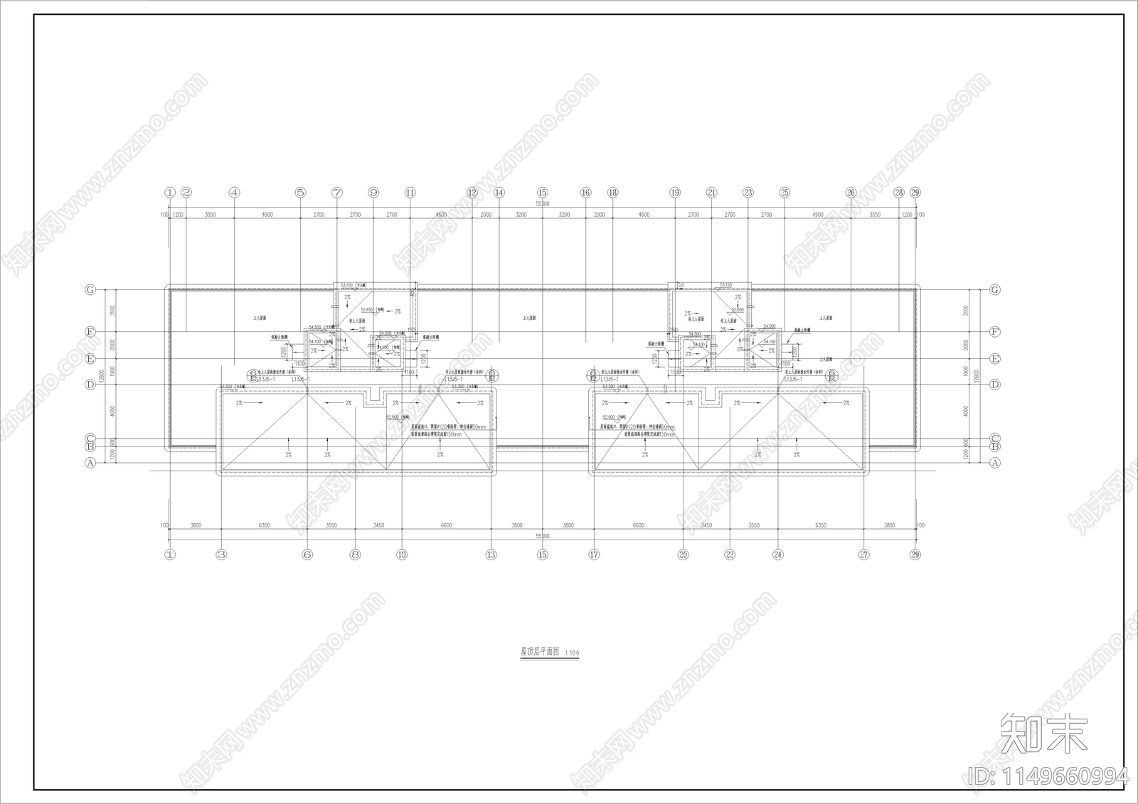 住宅区建筑cad施工图下载【ID:1149660994】