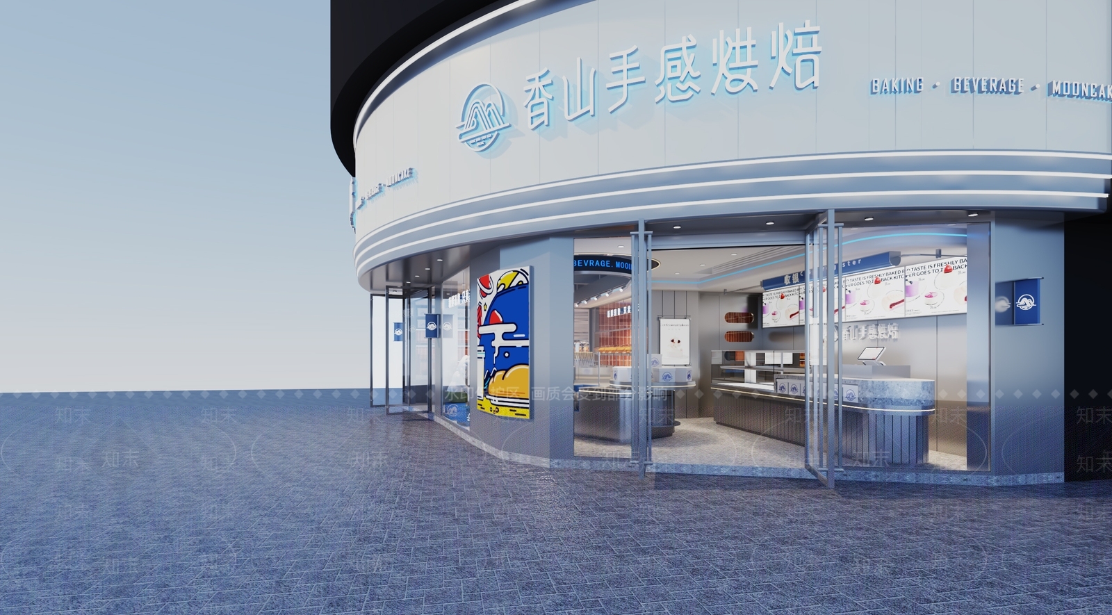 现代甜品面包店3D模型下载【ID:1149665139】