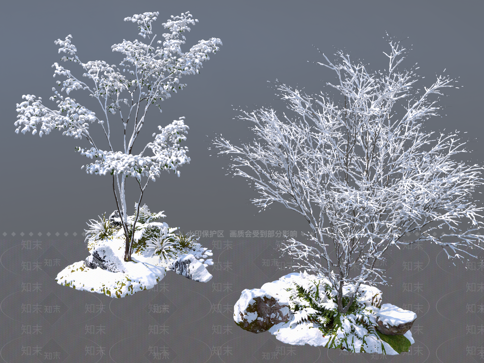 景观庭院小品树木3D模型下载【ID:1149781582】