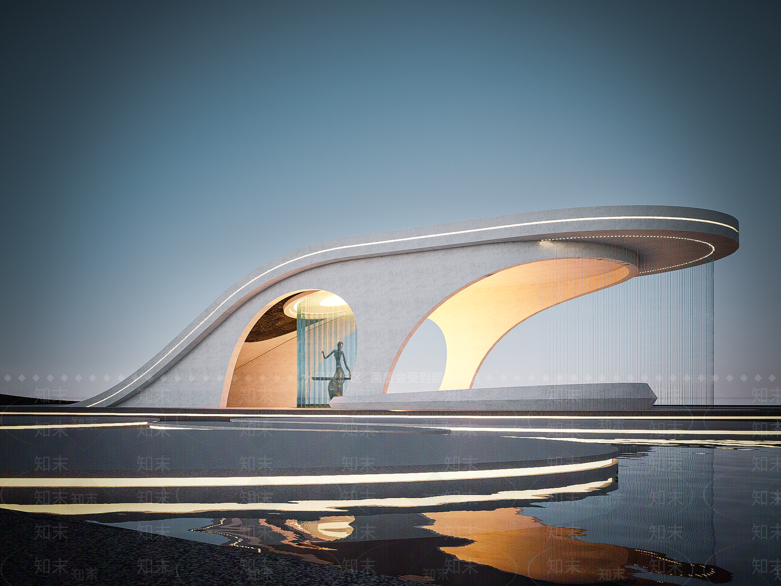 现代廊架3D模型下载【ID:1149673158】