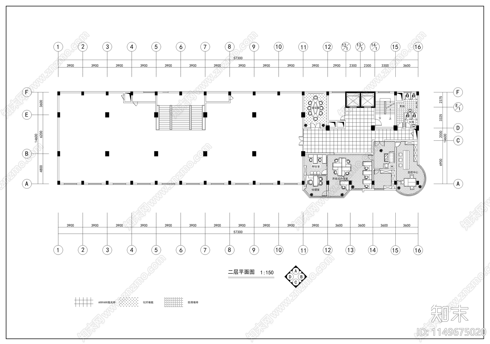 大型宾馆建筑cad施工图下载【ID:1149675020】