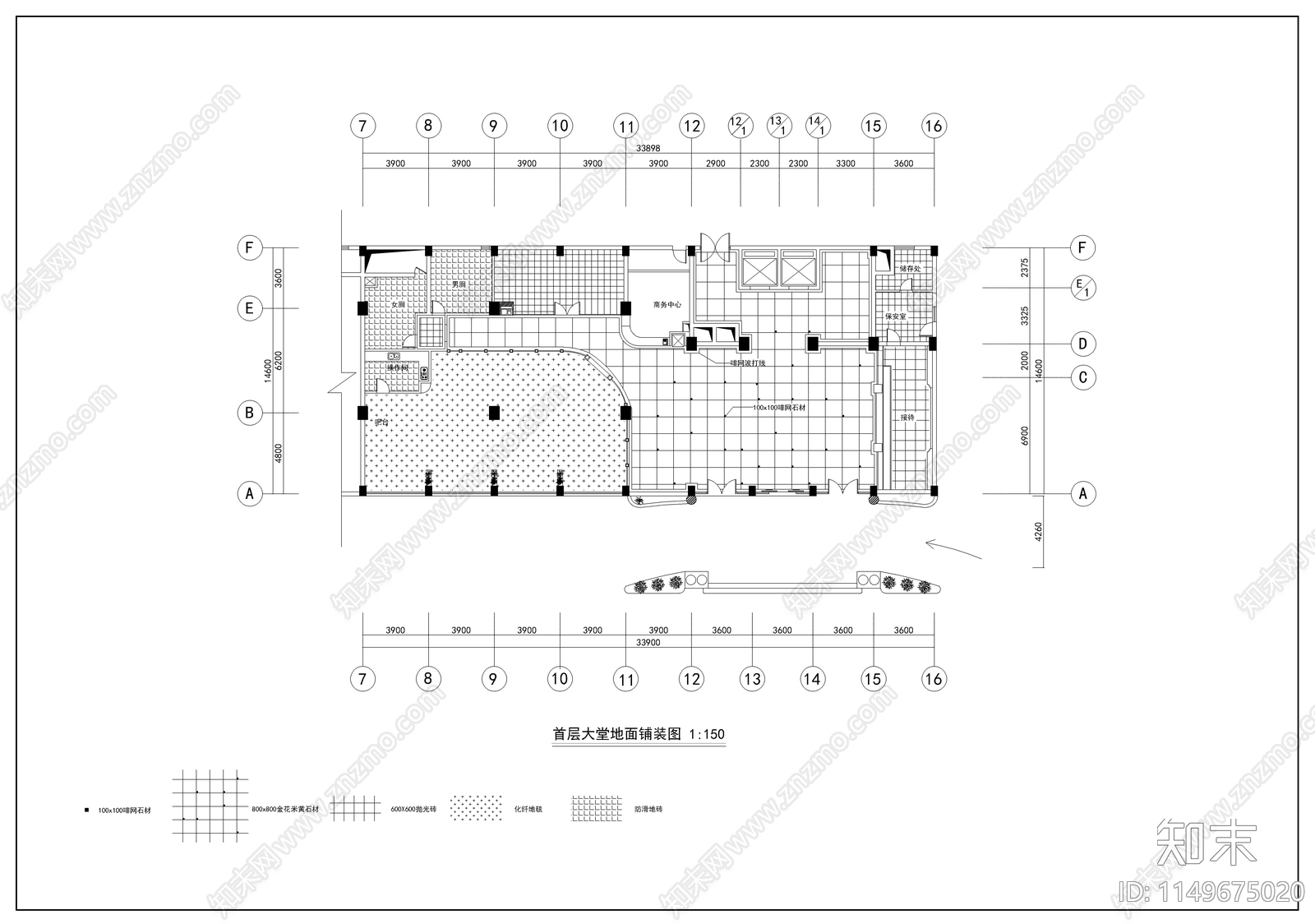 大型宾馆建筑cad施工图下载【ID:1149675020】