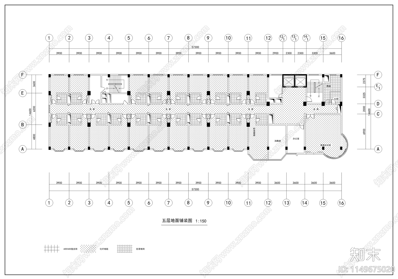 大型宾馆建筑cad施工图下载【ID:1149675020】