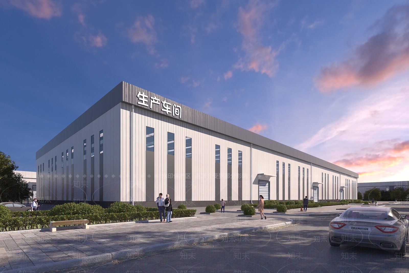 现代工业厂房3D模型下载【ID:1149676470】