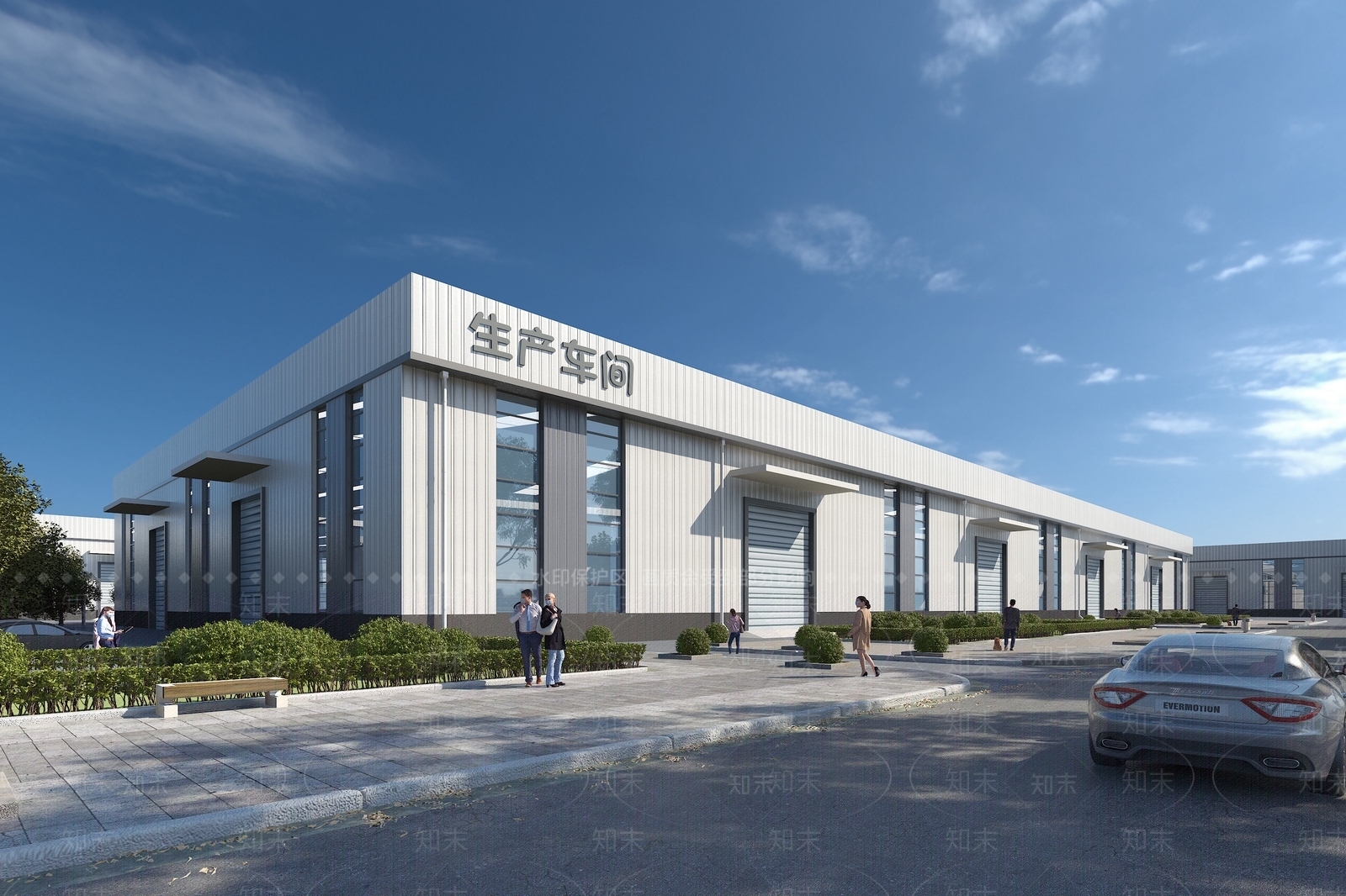 现代工业厂房3D模型下载【ID:1149676797】