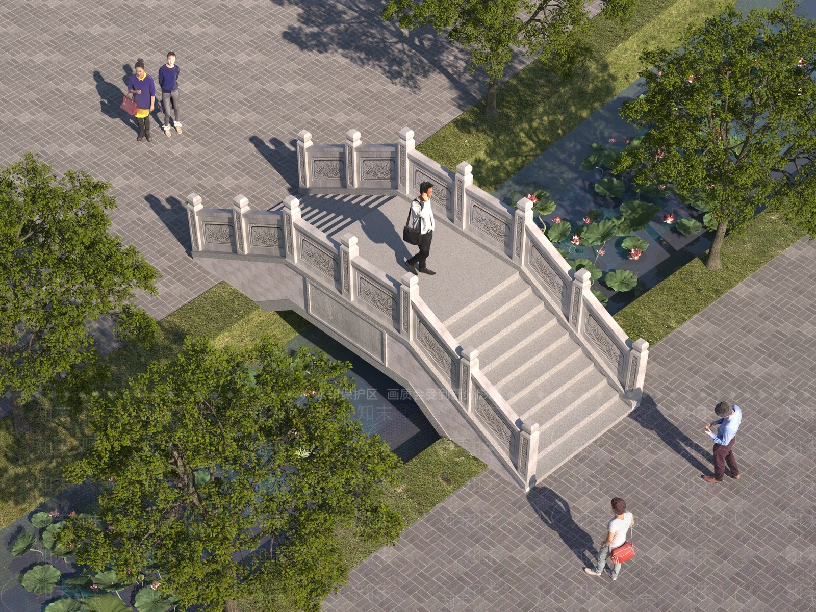 新中式景观桥3D模型下载【ID:1149678241】