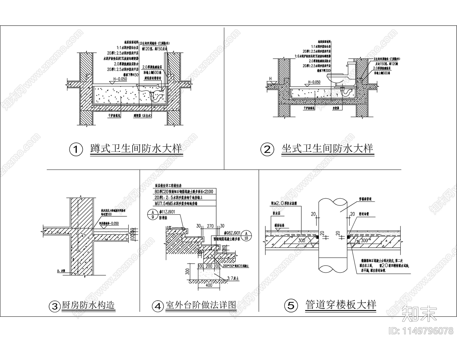 现代两层大开间独栋别墅建筑施工图下载【ID:1149796078】