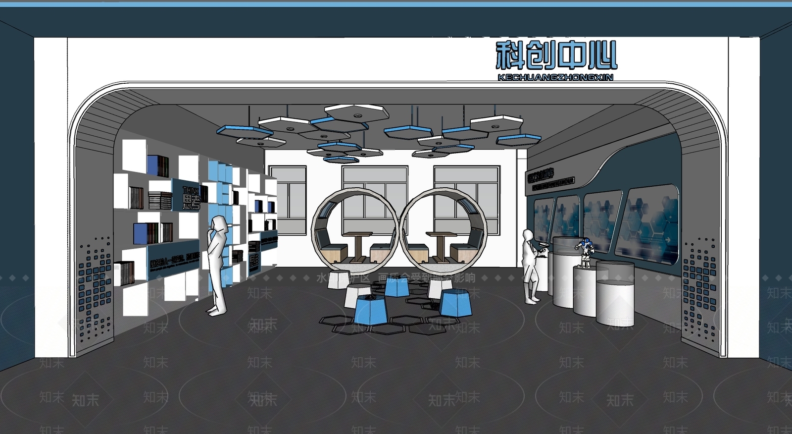 现代学校科创角SU模型下载【ID:1149685631】
