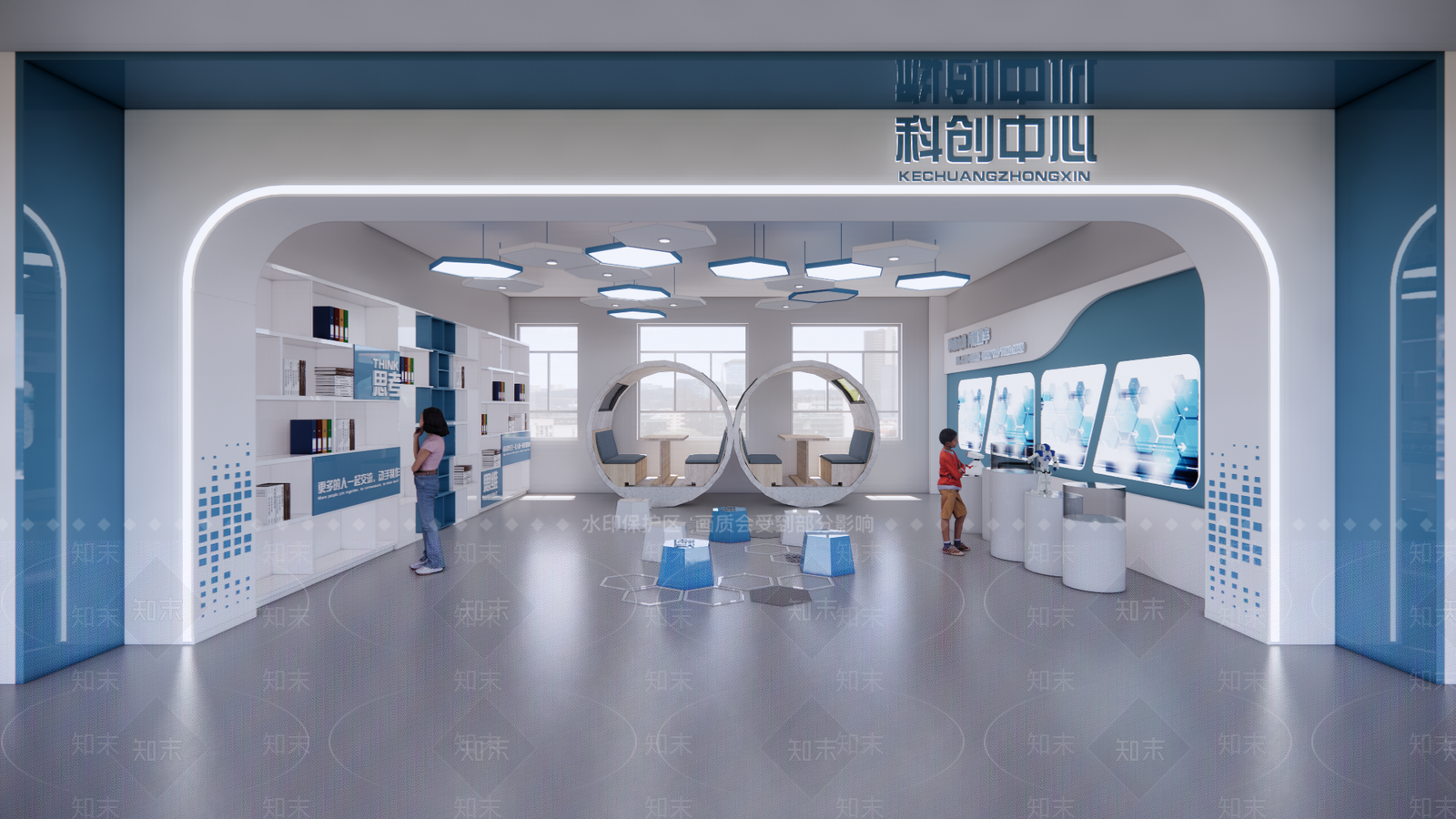现代学校科创角SU模型下载【ID:1149685631】