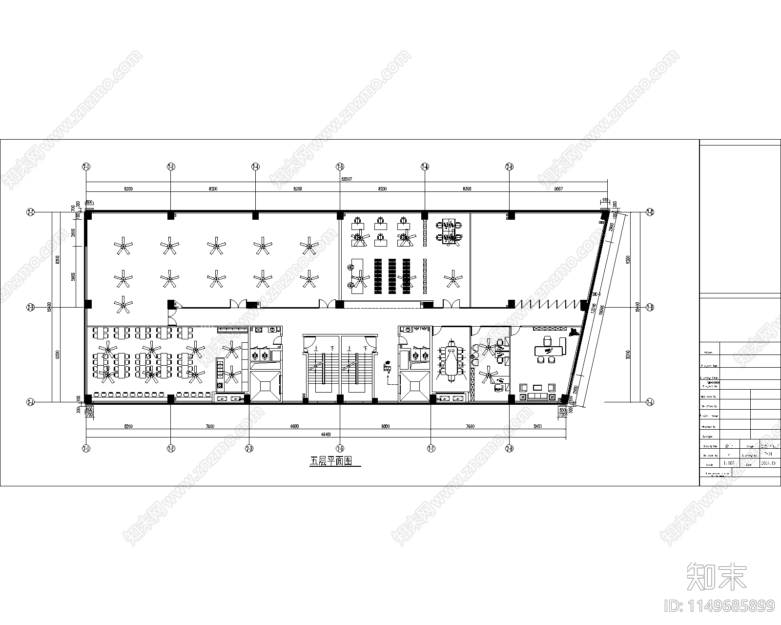 现代服装办公室平面施工图下载【ID:1149685899】