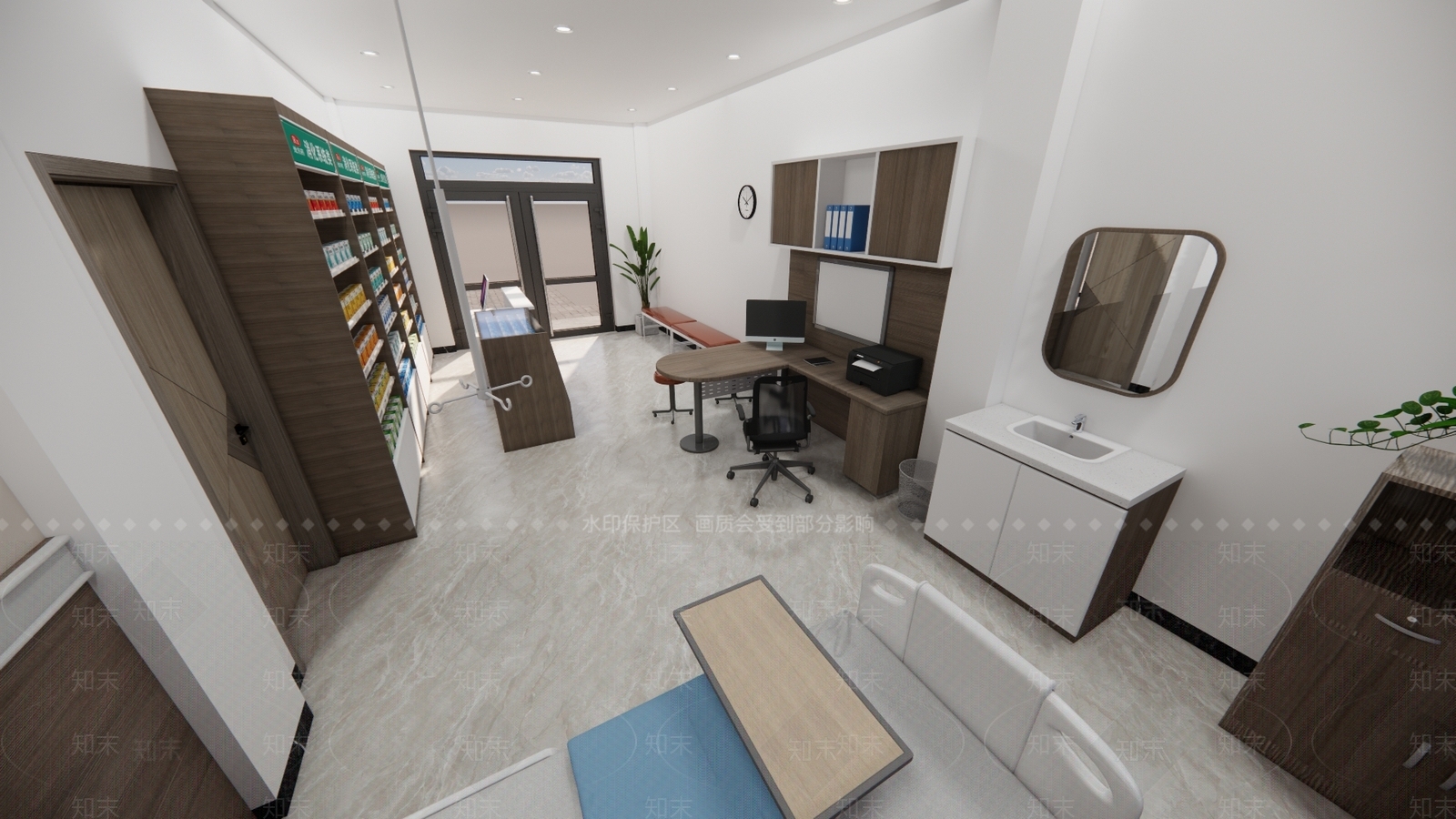 现代医务室SU模型下载【ID:1149784909】