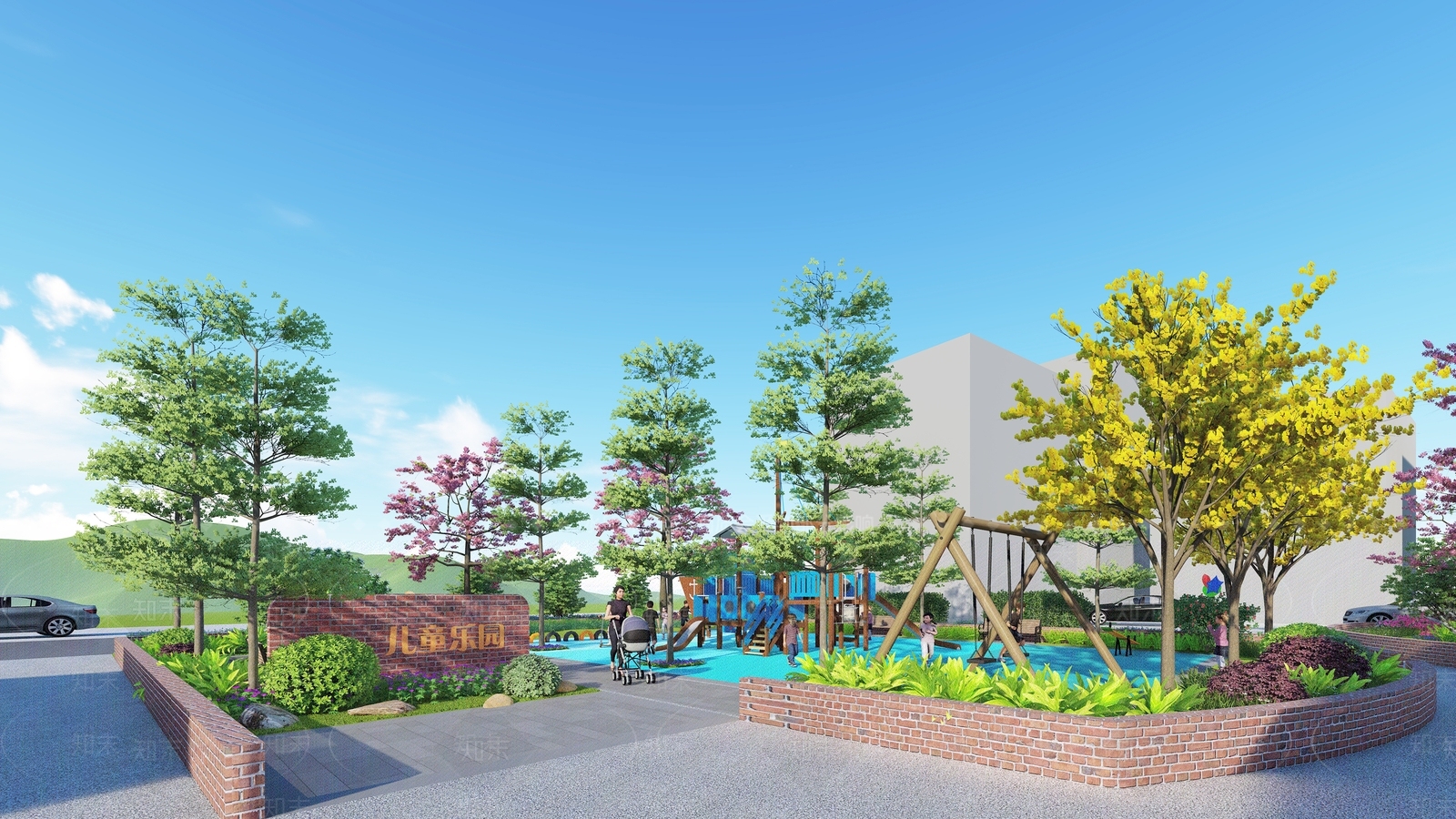 现代乡村公园SU模型下载【ID:1149859139】