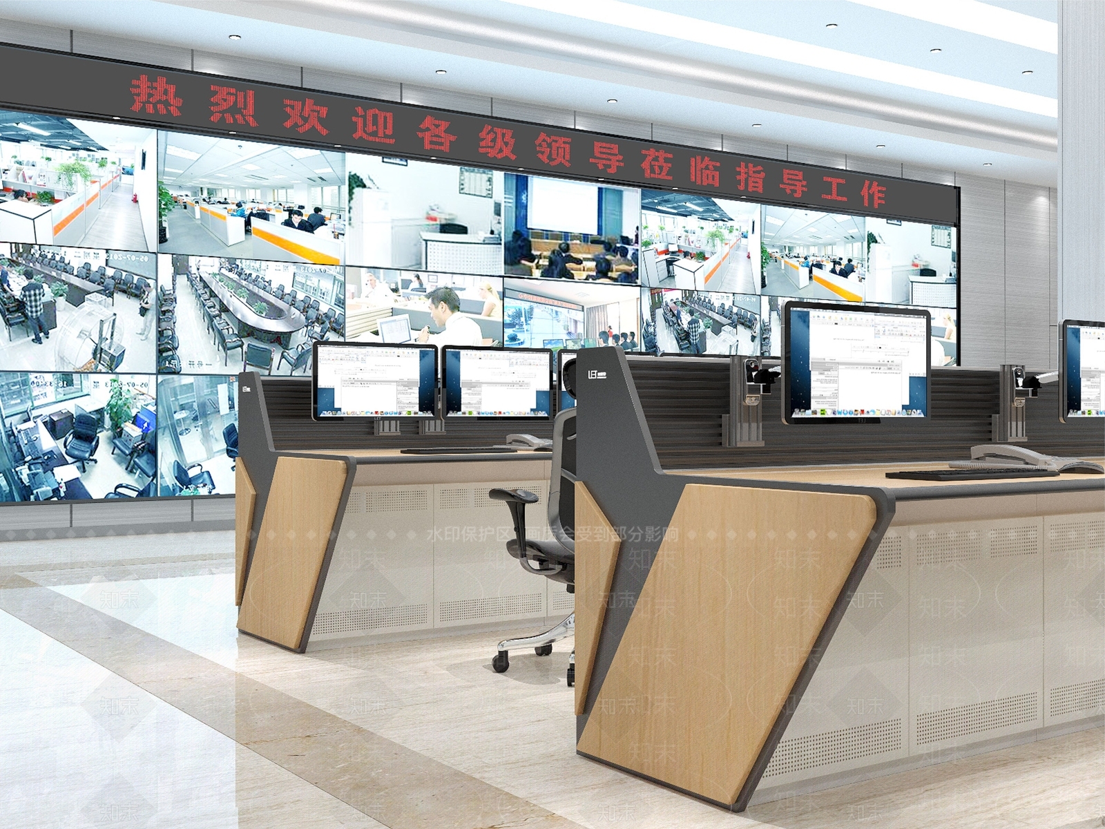 现代指挥控制室3D模型下载【ID:1149691031】