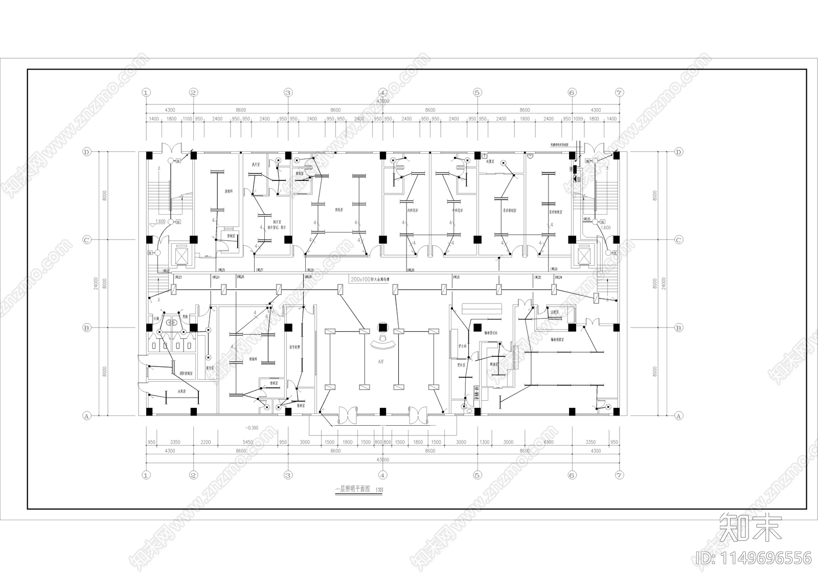 医院门诊楼电气图cad施工图下载【ID:1149696556】