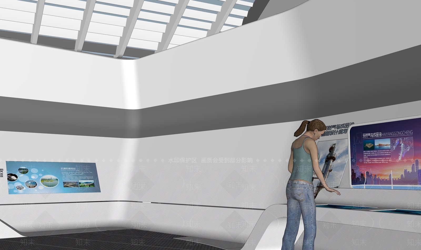 现代企业展厅SU模型下载【ID:1149700554】