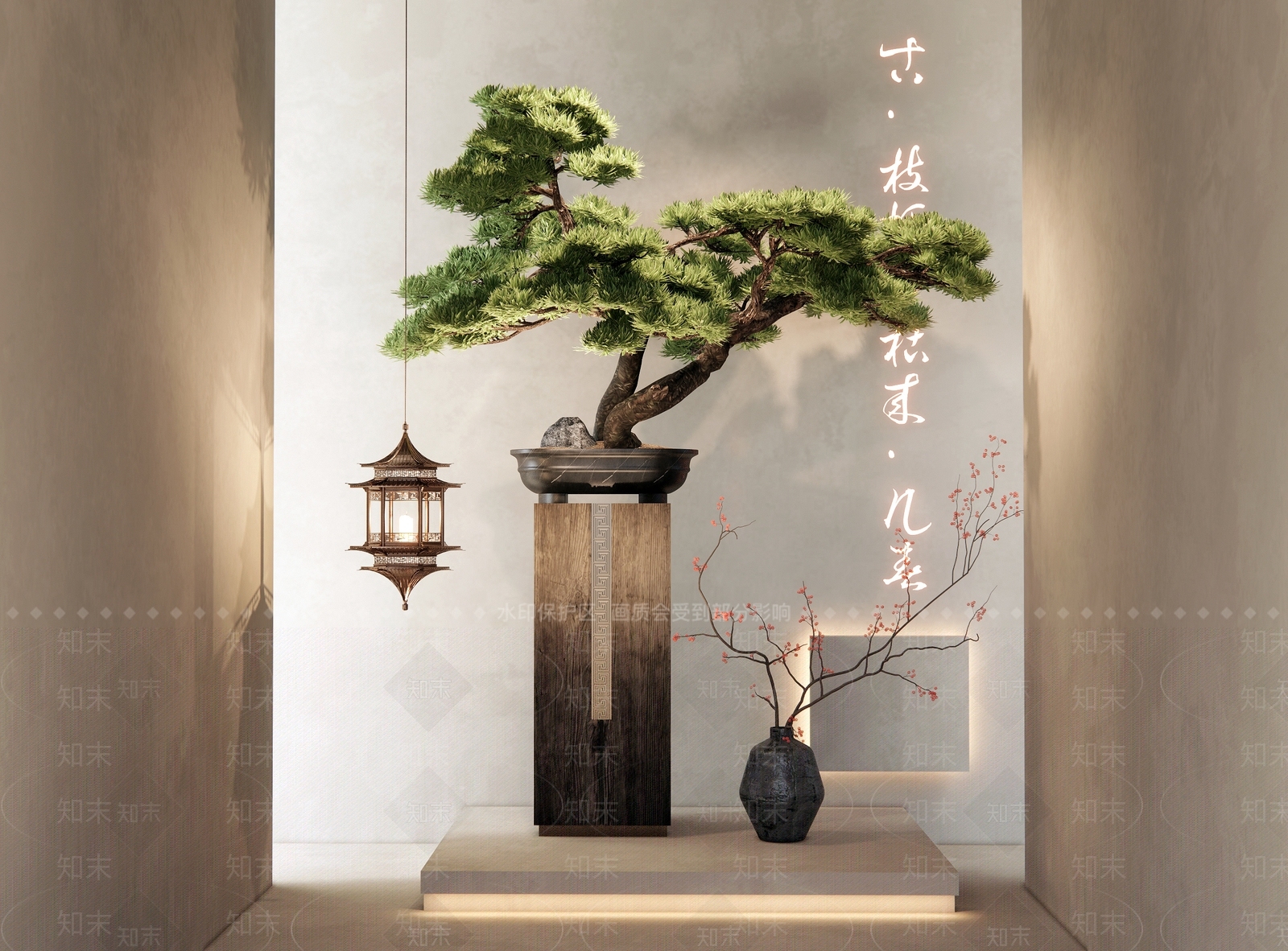 松树盆景SU模型下载【ID:1149703887】