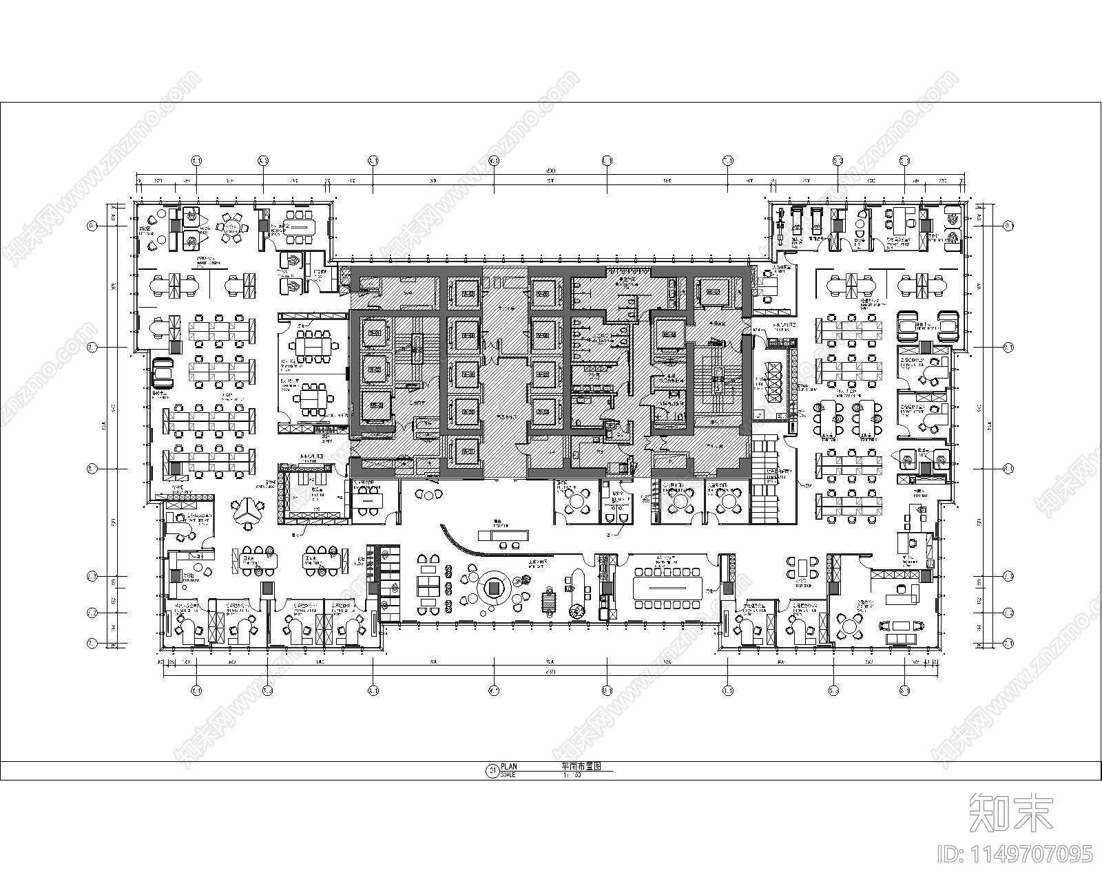 上海辉凌医药办公室室内cad施工图下载【ID:1149707095】