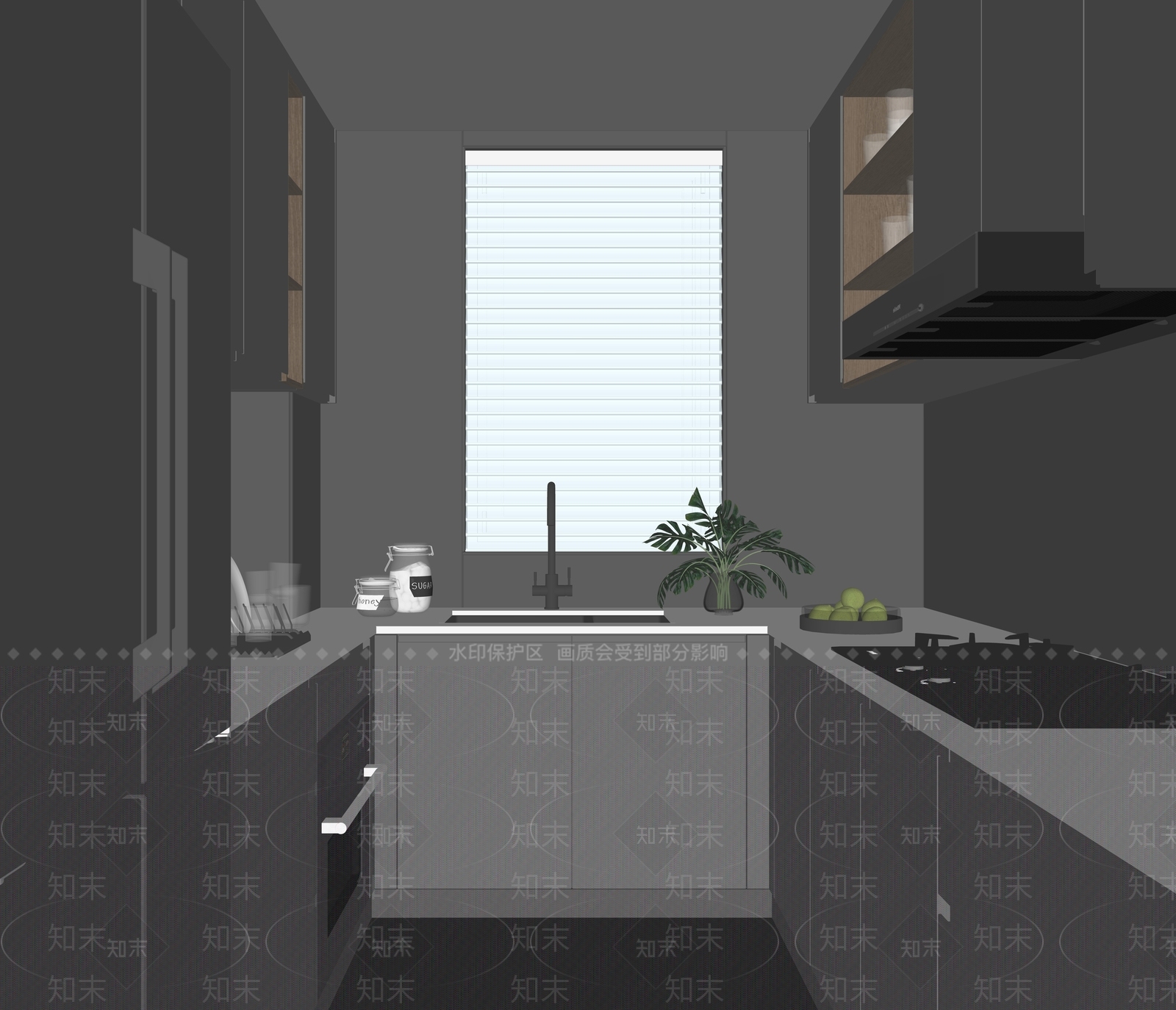 现代家居厨房SU模型下载【ID:1149709054】