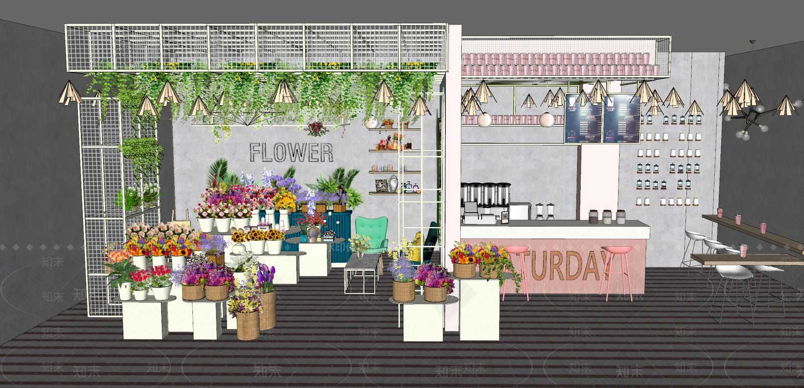 现代花店SU模型下载【ID:1149714695】