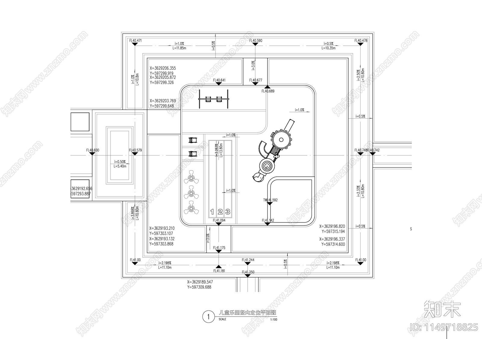 儿童乐园景观详图cad施工图下载【ID:1149718825】