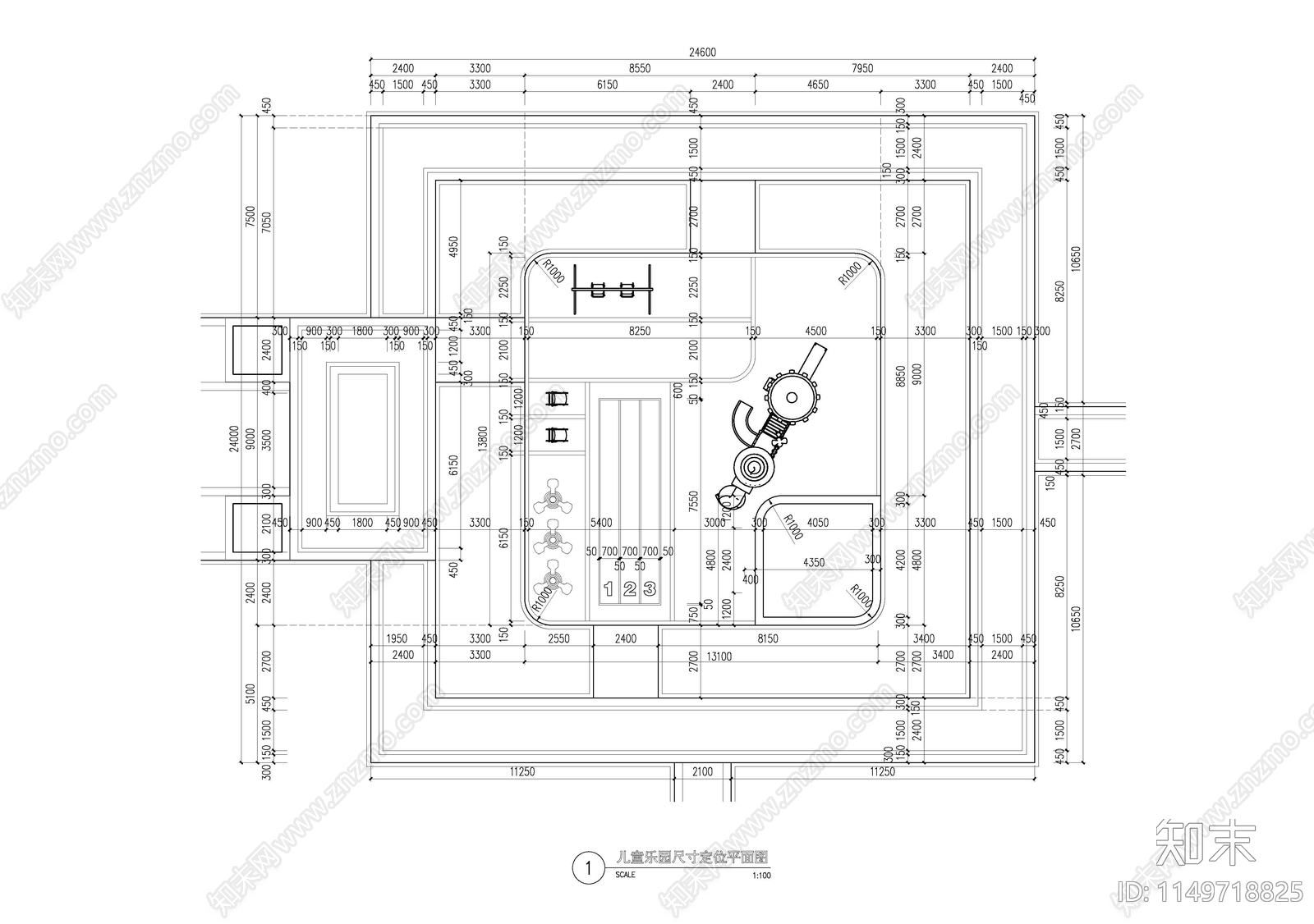 儿童乐园景观详图cad施工图下载【ID:1149718825】