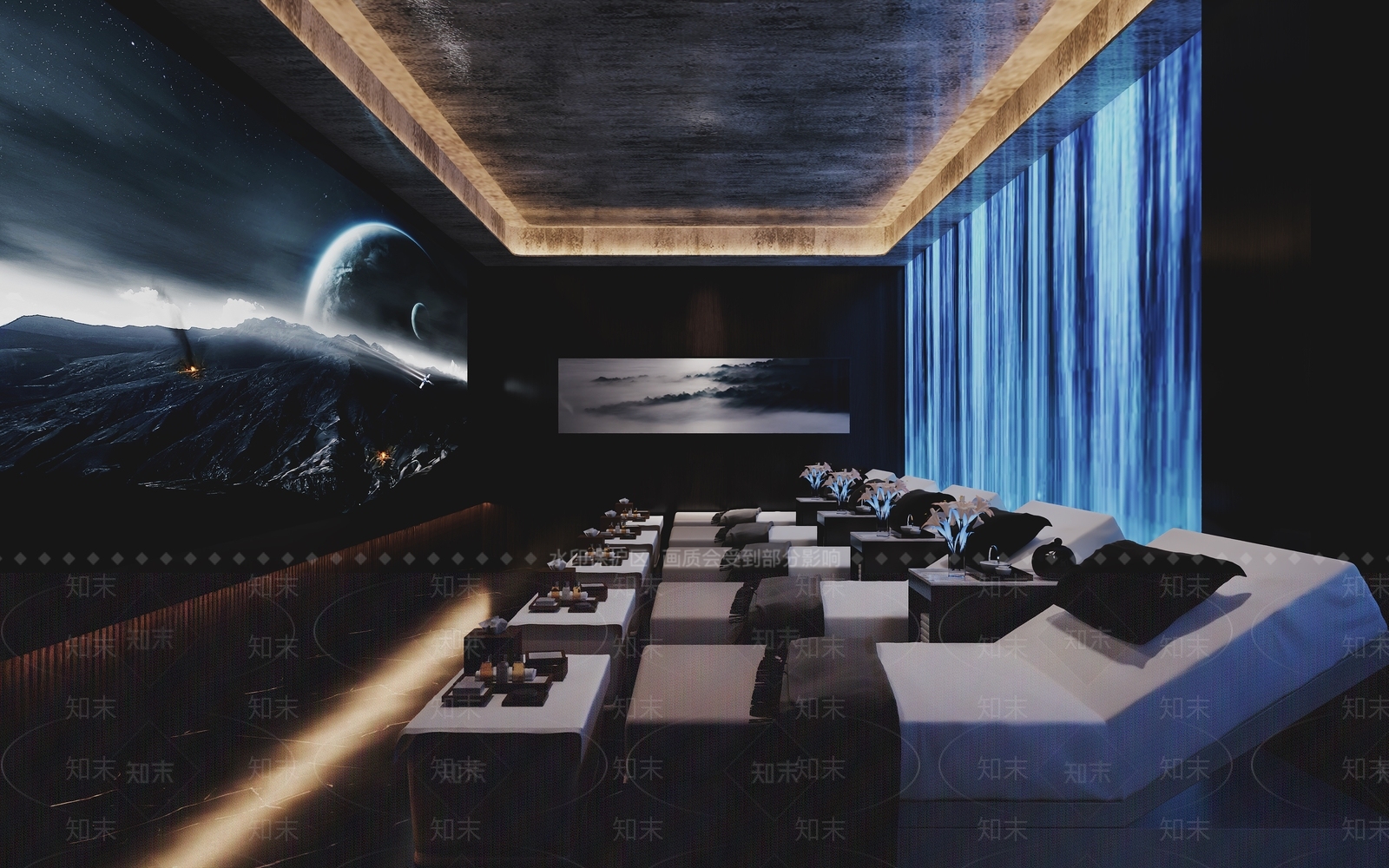 现代洗浴中心会所包间3D模型下载【ID:1149723271】