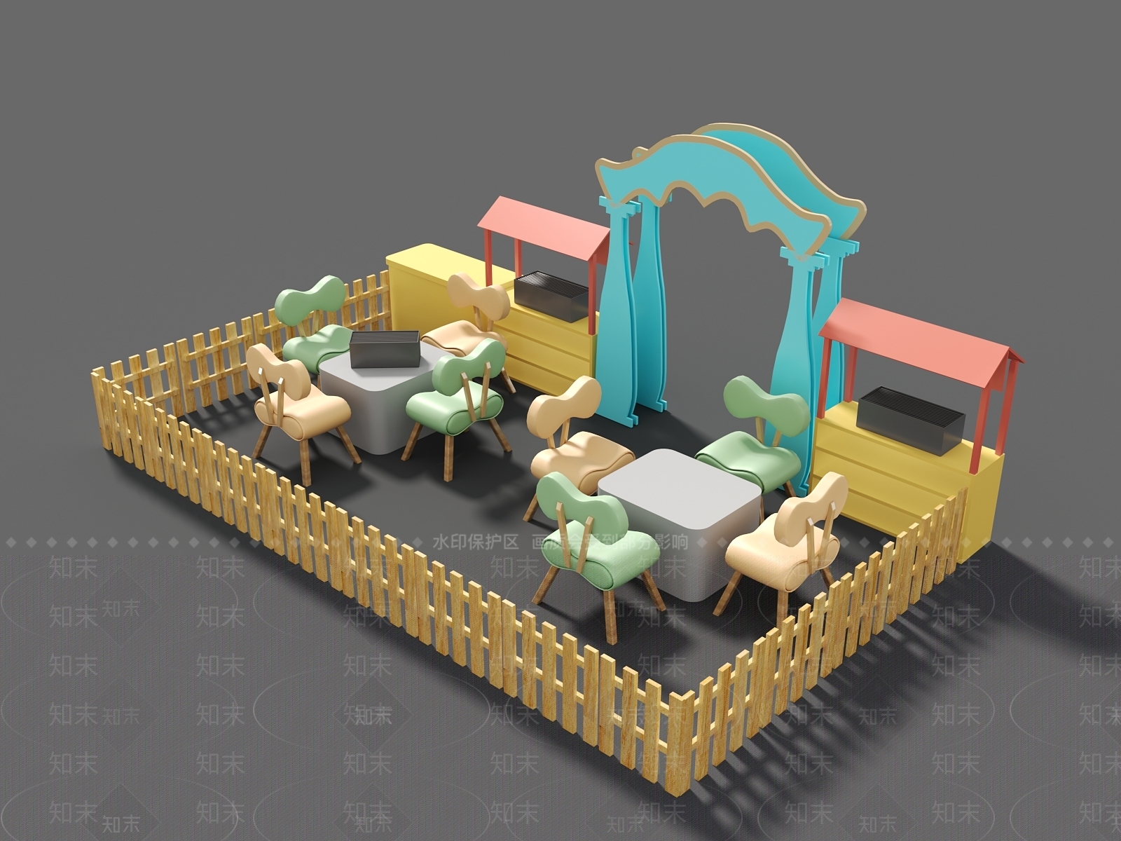 现代栏杆3D模型下载【ID:1149729610】