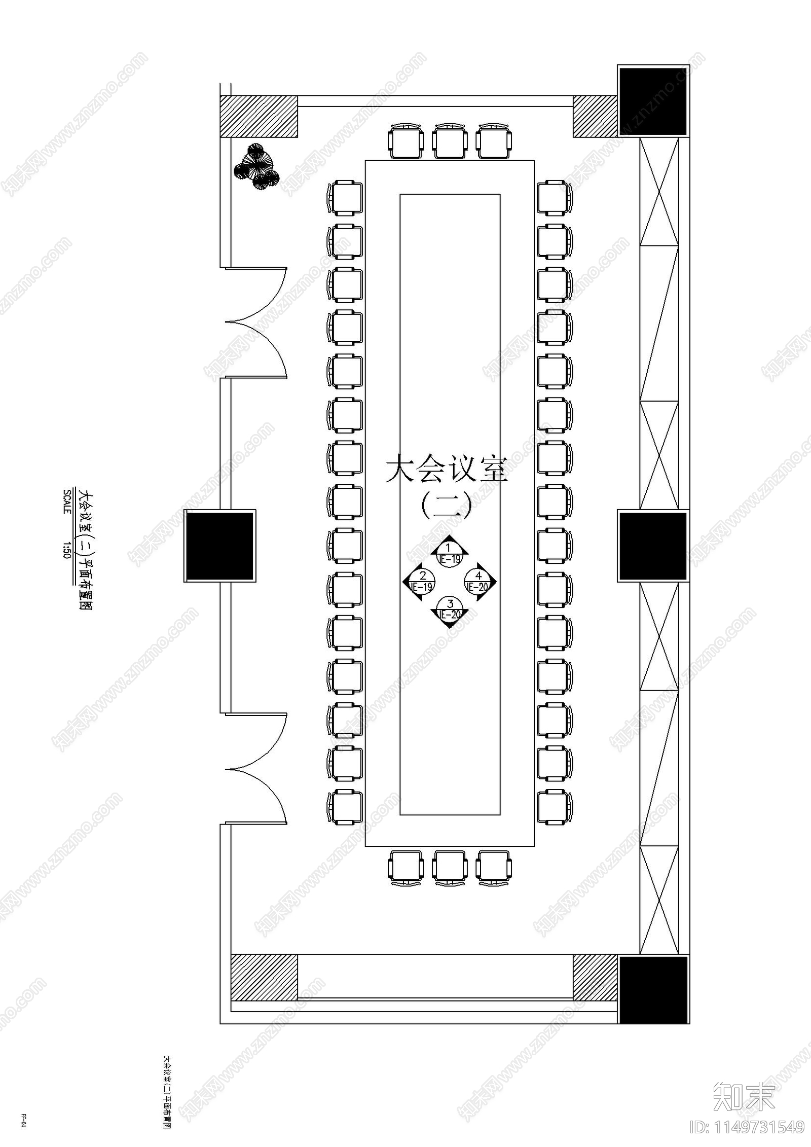 酒店室内装修cad施工图下载【ID:1149731549】