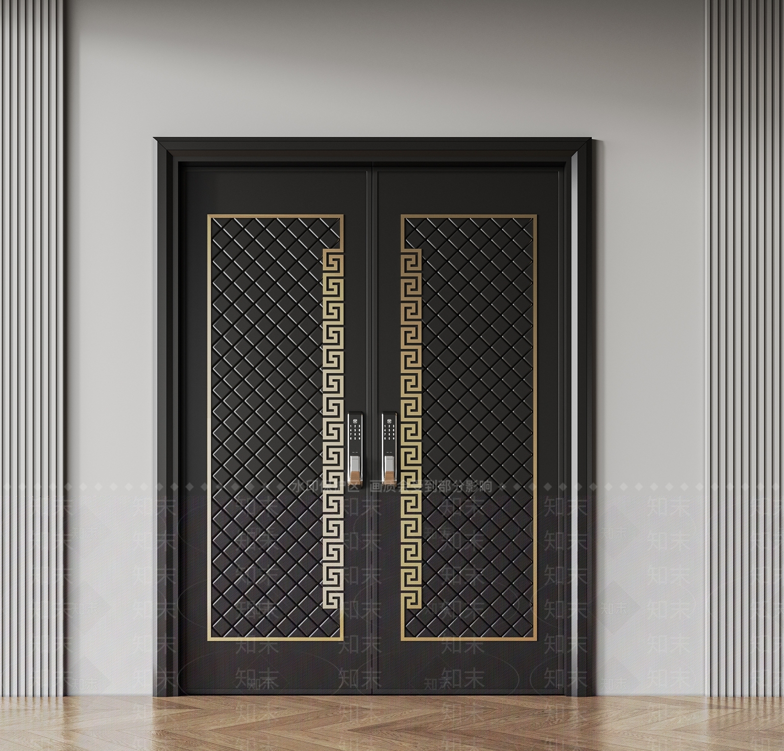 中式入户防盗门3D模型下载【ID:1149732156】