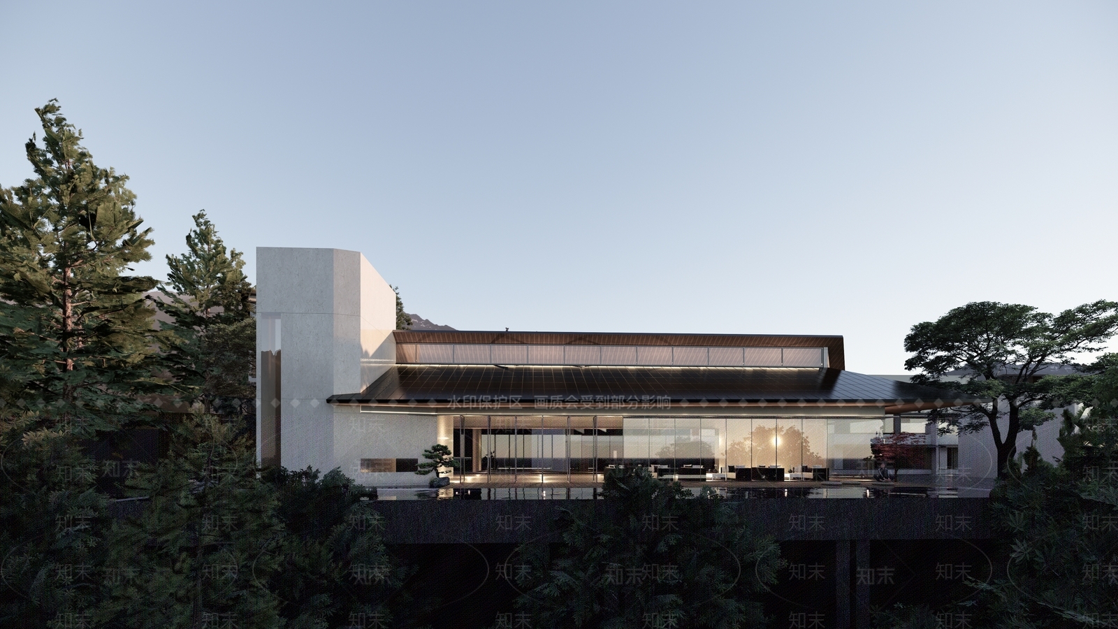 现代民宿建筑SU模型精品下载_SketchUp模型_知末网
