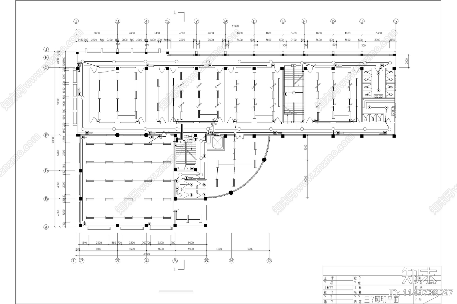 19套体育馆建筑电气详图cad施工图下载【ID:1149739597】