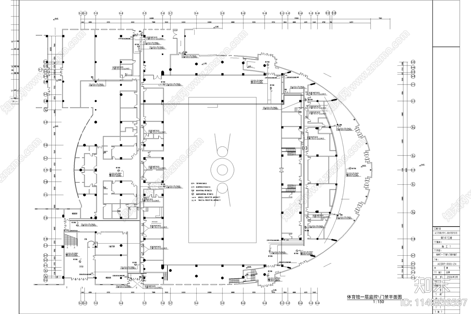 19套体育馆建筑电气详图cad施工图下载【ID:1149739597】