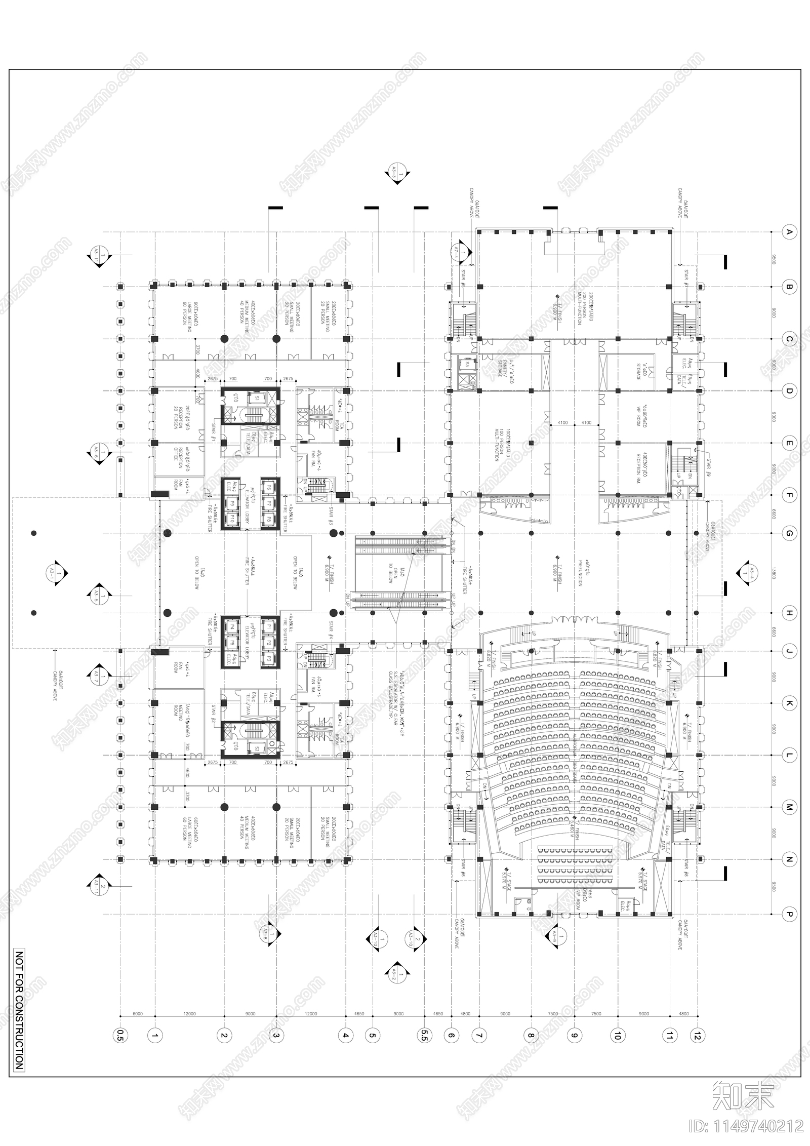 苏州工业园管委会大楼建筑cad施工图下载【ID:1149740212】