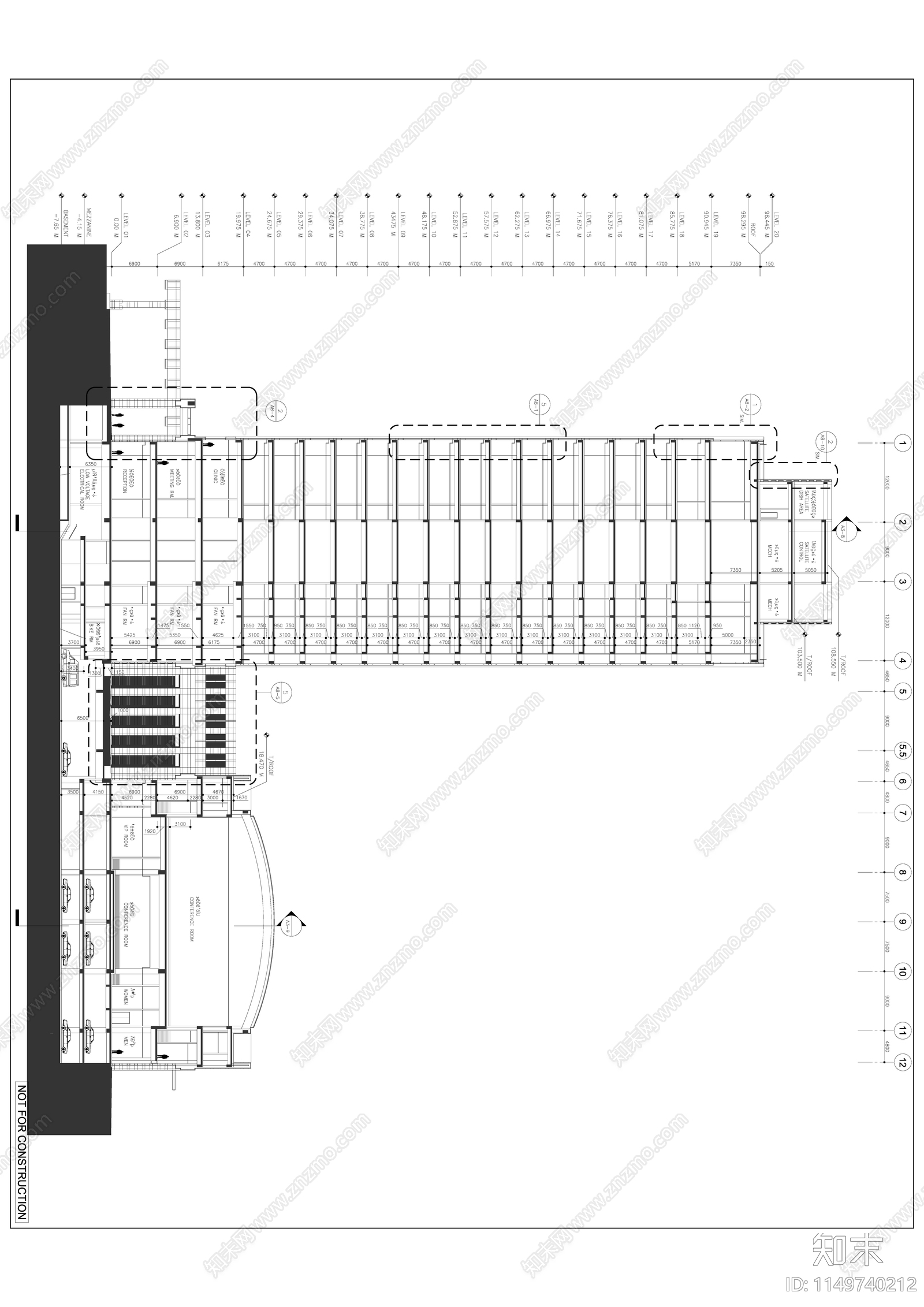 苏州工业园管委会大楼建筑cad施工图下载【ID:1149740212】