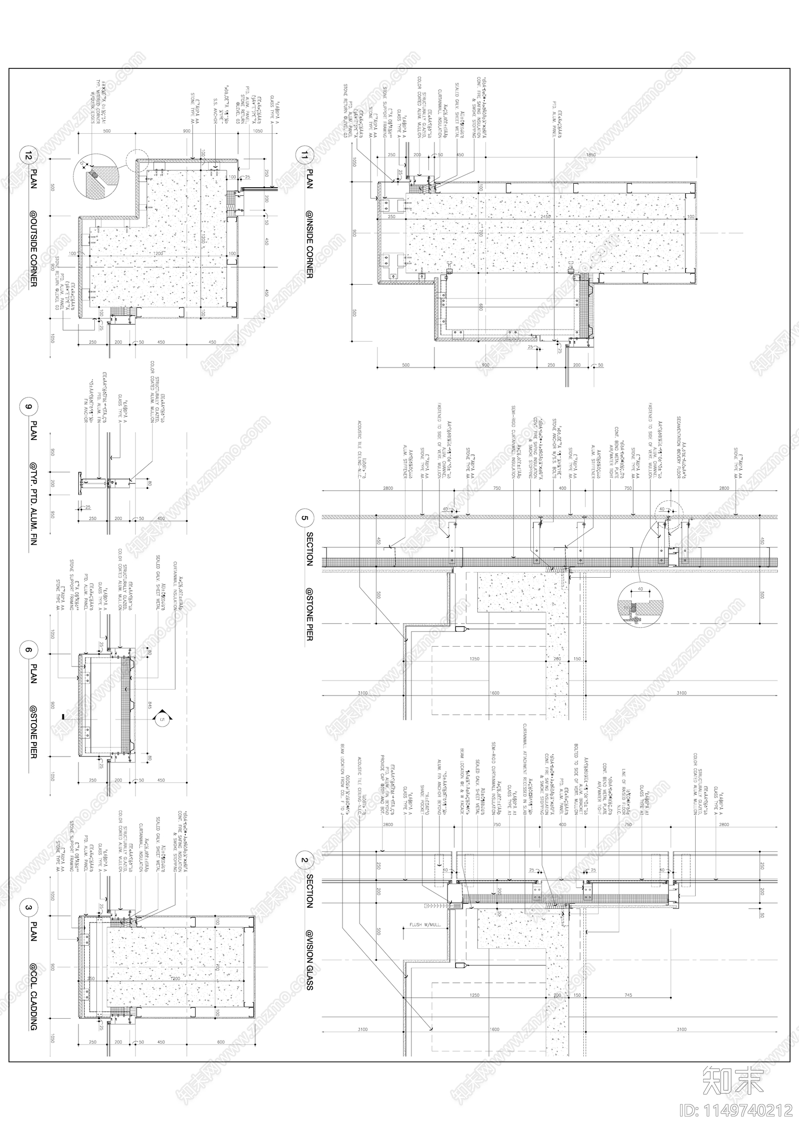 苏州工业园管委会大楼建筑cad施工图下载【ID:1149740212】