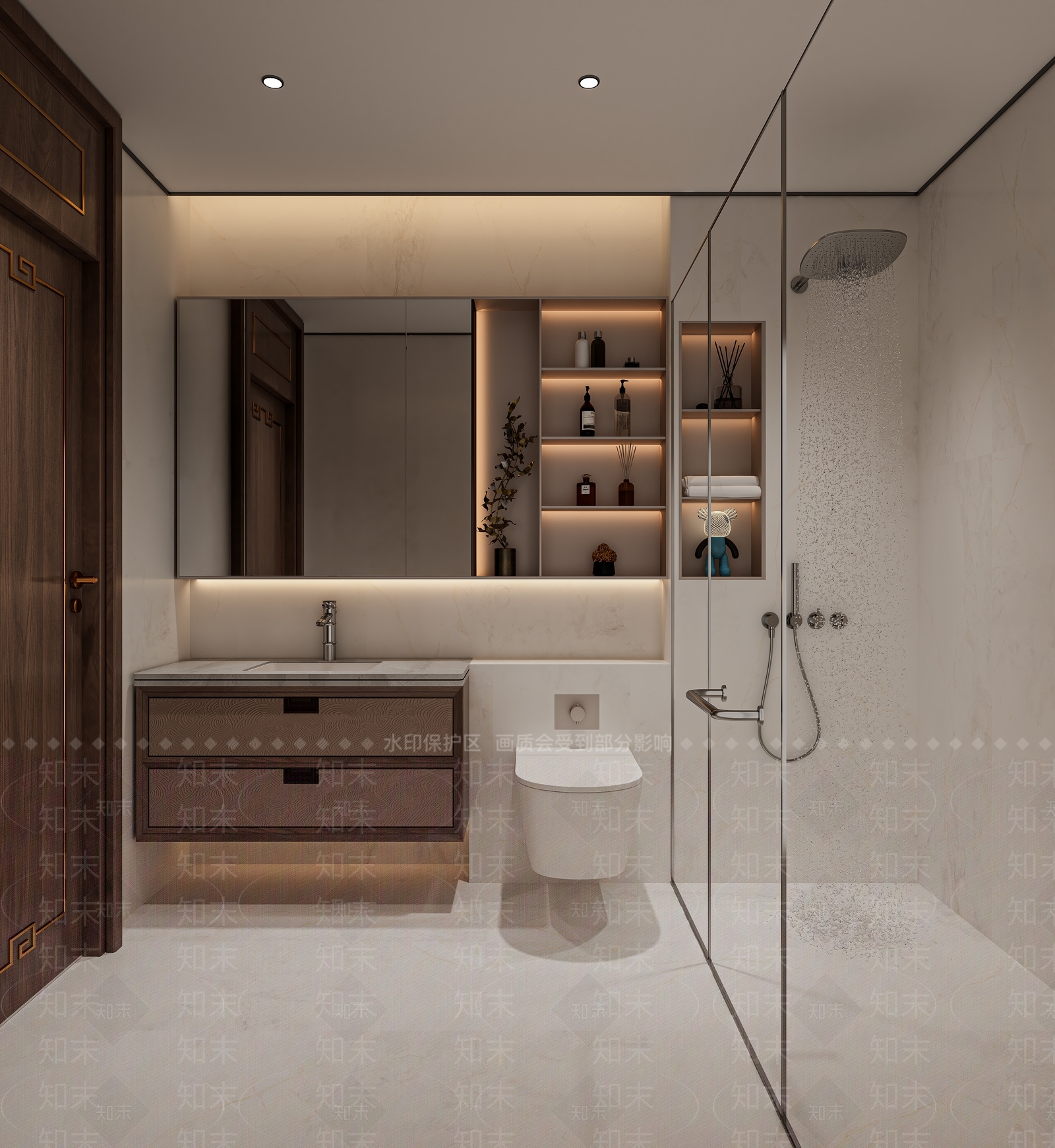 新中式酒店卫生间3D模型下载【ID:1149739959】