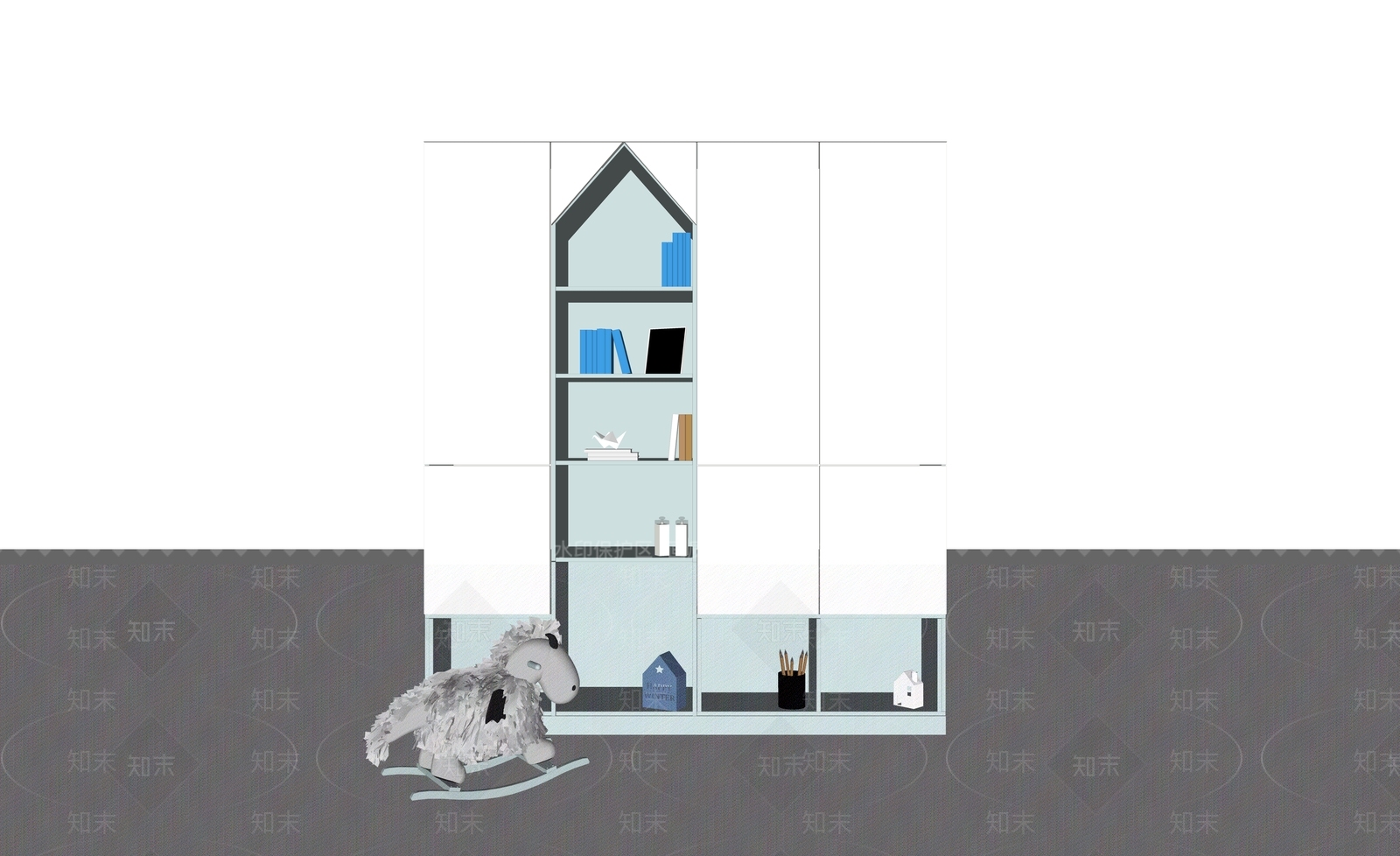 现代装饰柜SU模型下载【ID:1149747445】