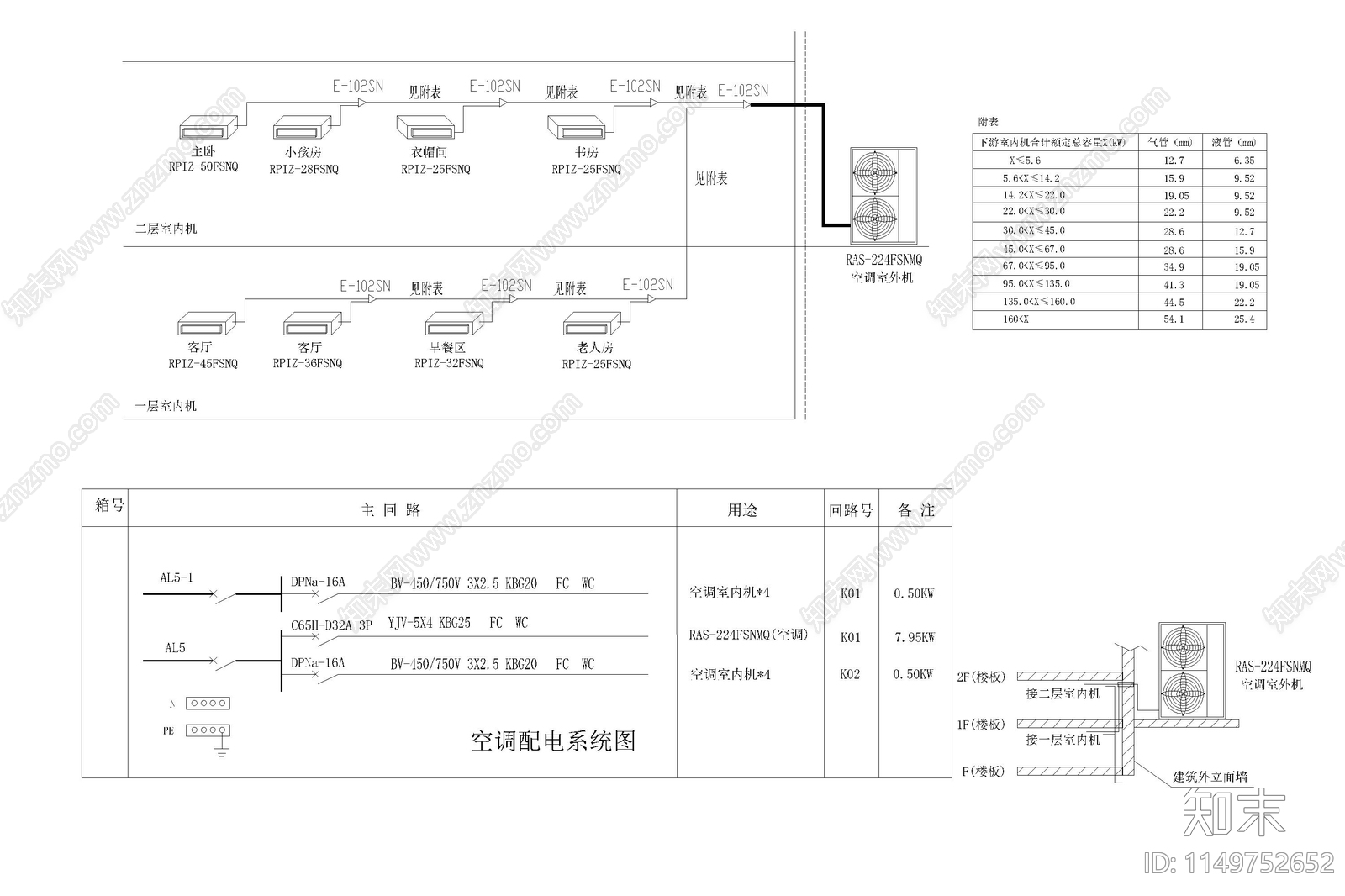 10套家装空调系统图施工图下载【ID:1149752652】