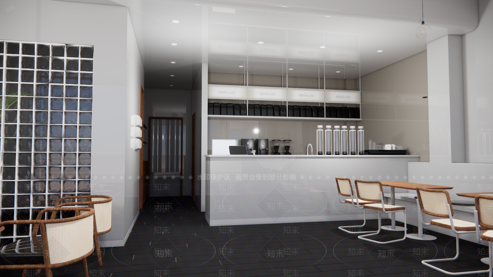 现代奶茶店SU模型下载【ID:1149755544】