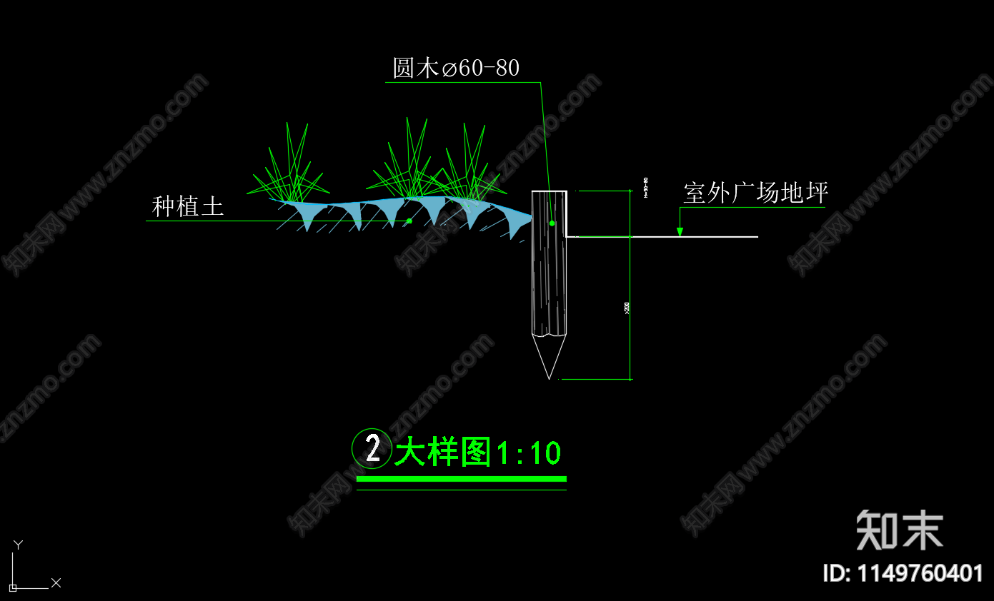 道牙侧石节点cad施工图下载【ID:1149760401】