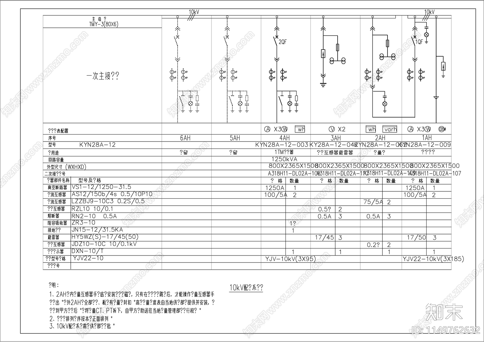 变电所电气图纸cad施工图下载【ID:1149762632】
