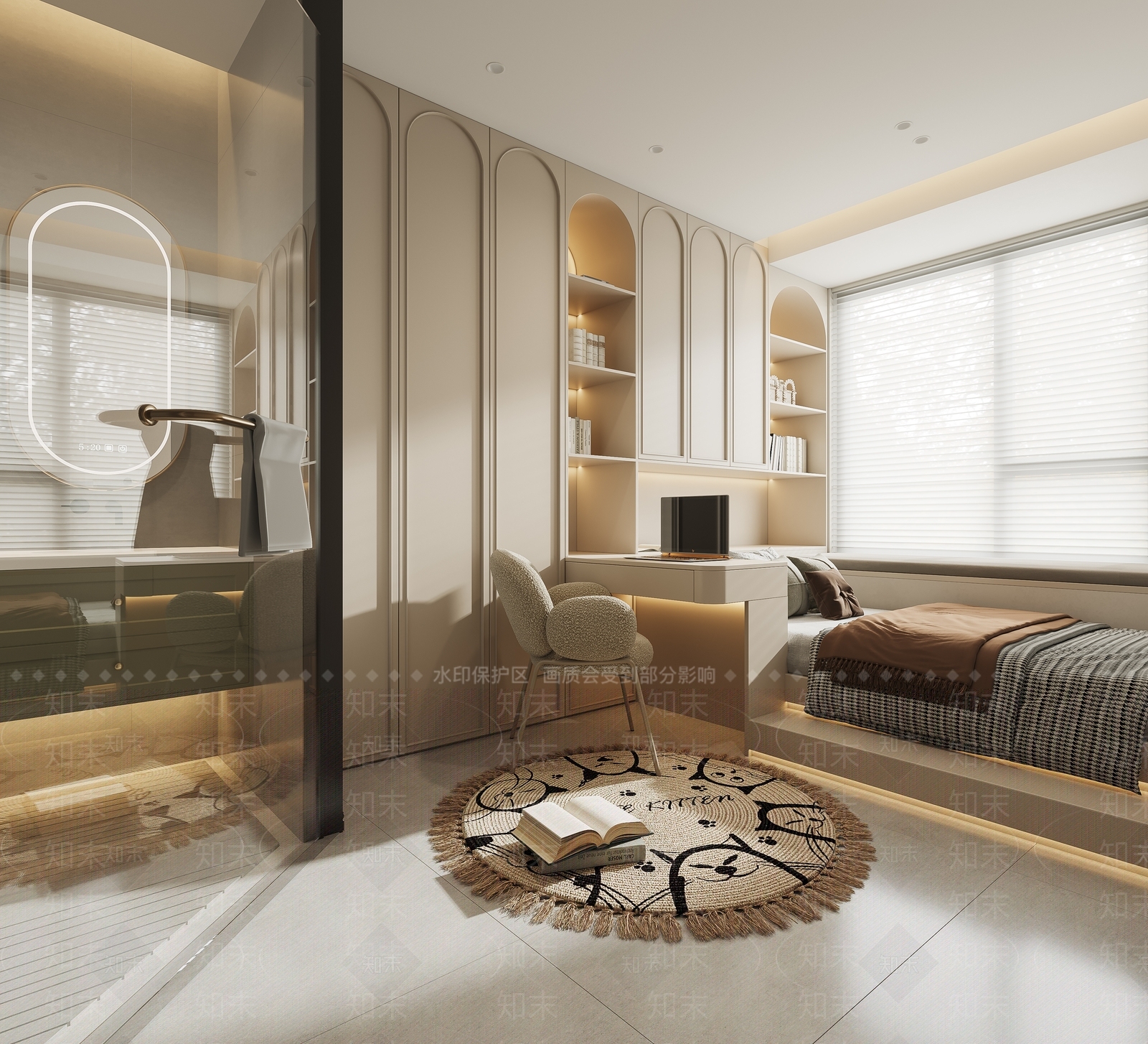 法式次卧室3D模型下载【ID:1149762875】