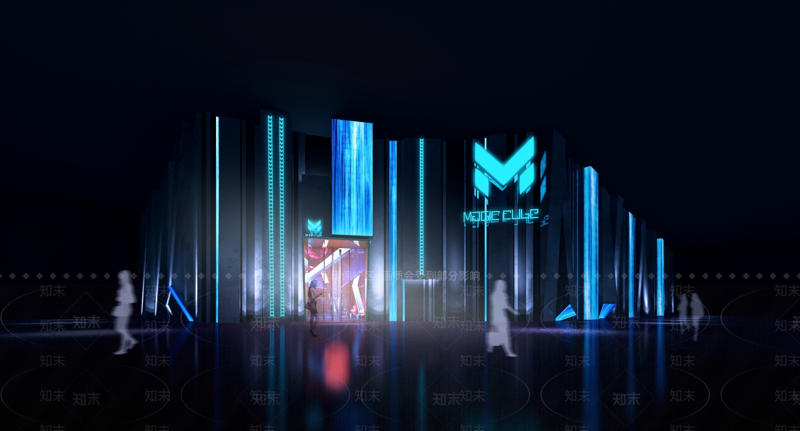 现代酒吧KTV门头3D模型下载【ID:1149764536】