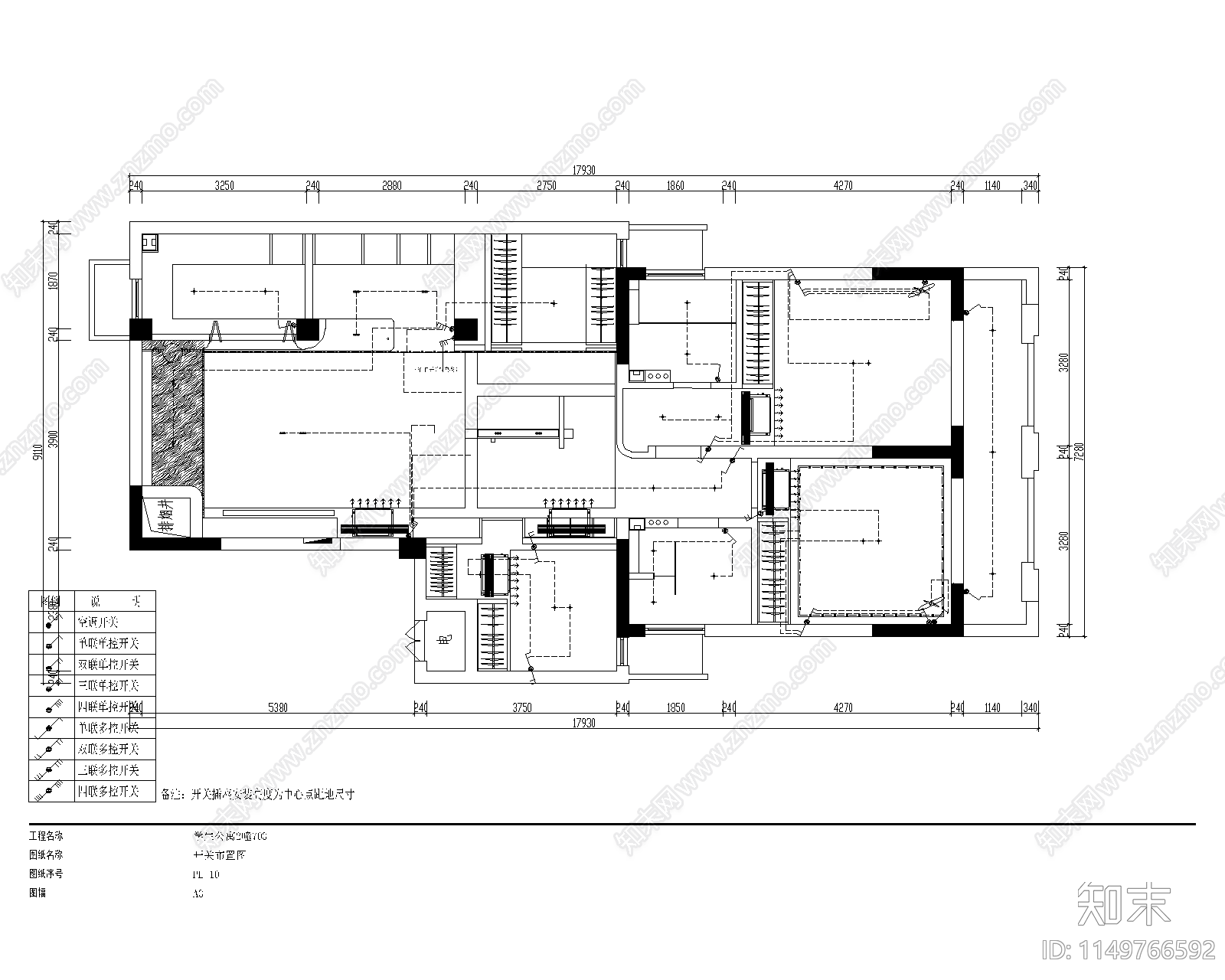 半岛花园公寓一层方案图cad施工图下载【ID:1149766592】