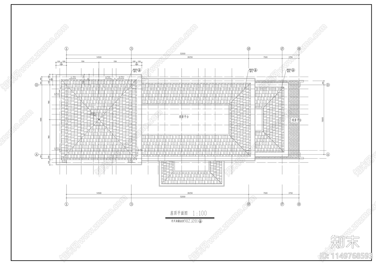 事业单位办公大楼建筑cad施工图下载【ID:1149768593】