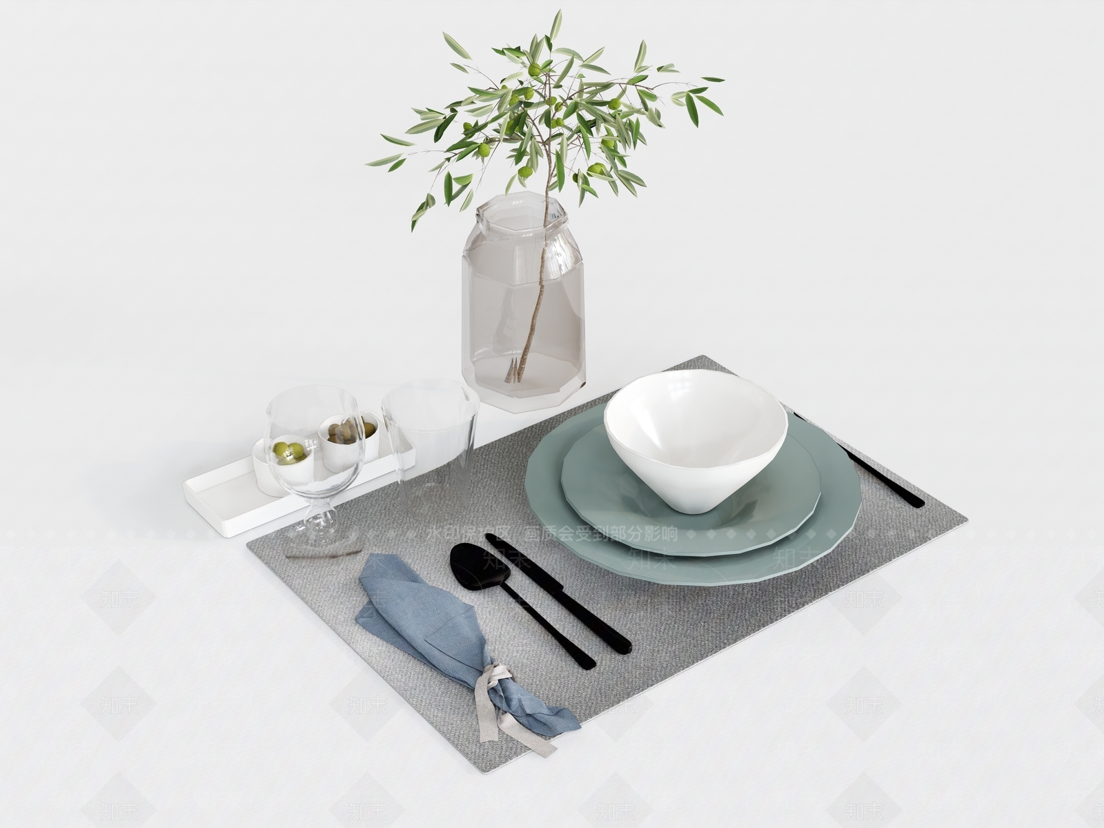 餐具SU模型下载【ID:1149768324】
