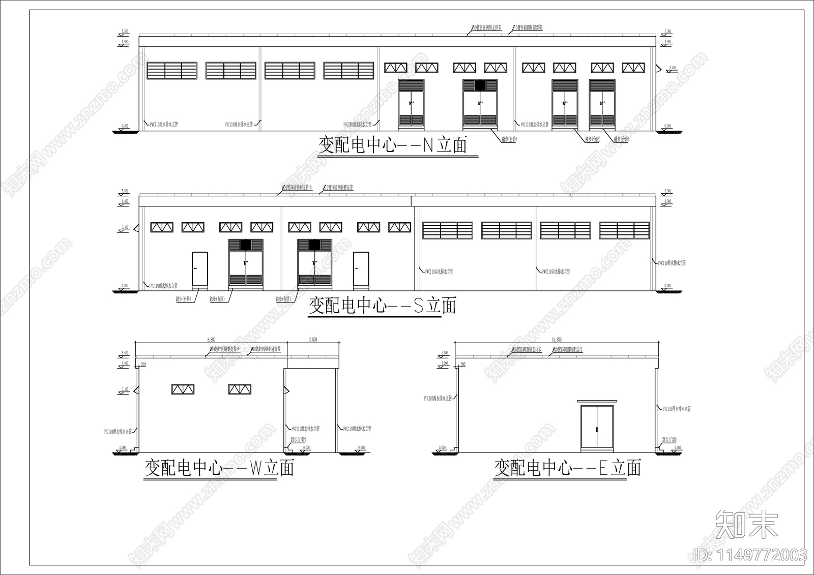 工业园变配电中心电气图cad施工图下载【ID:1149772003】
