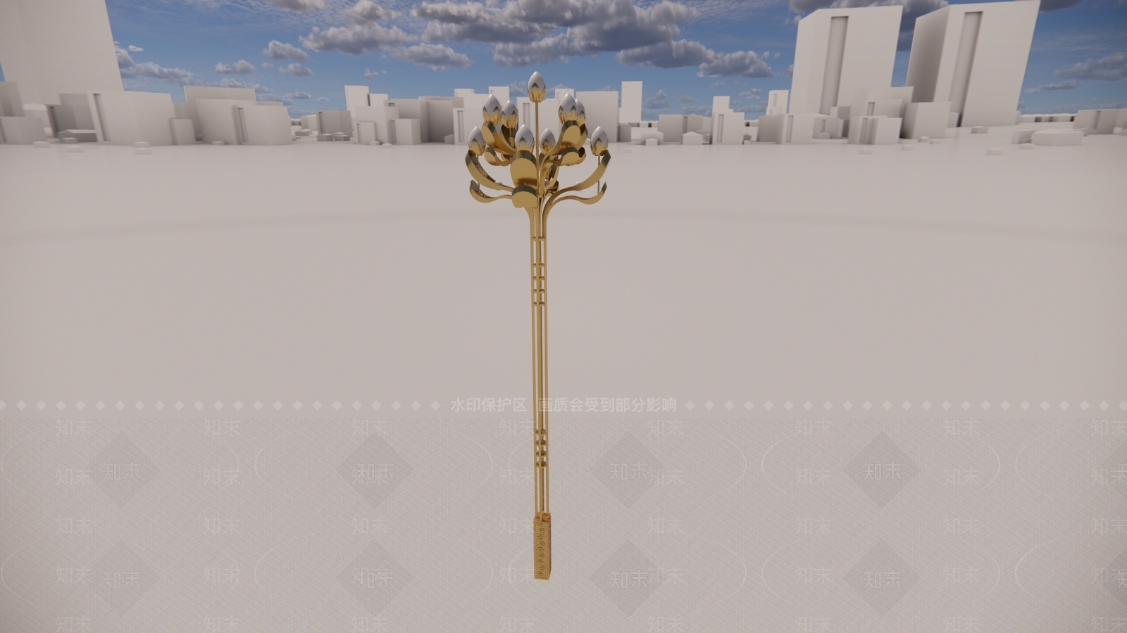 欧式路灯SU模型下载【ID:1149774677】